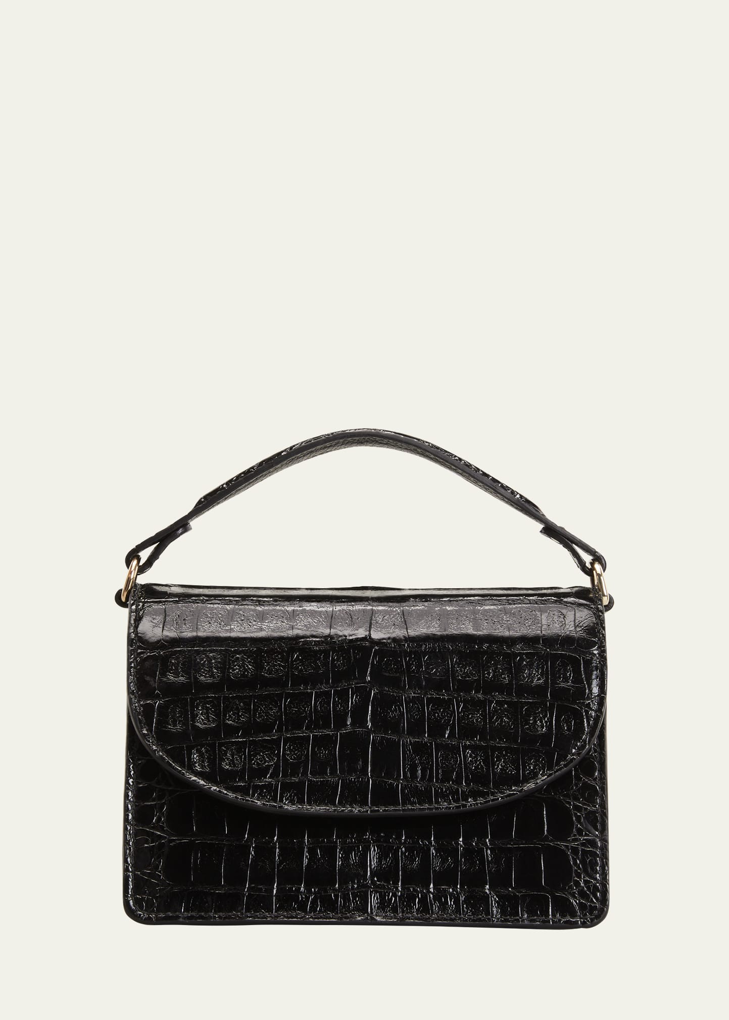 Valencia Leather Crocodile Top Handle Bag