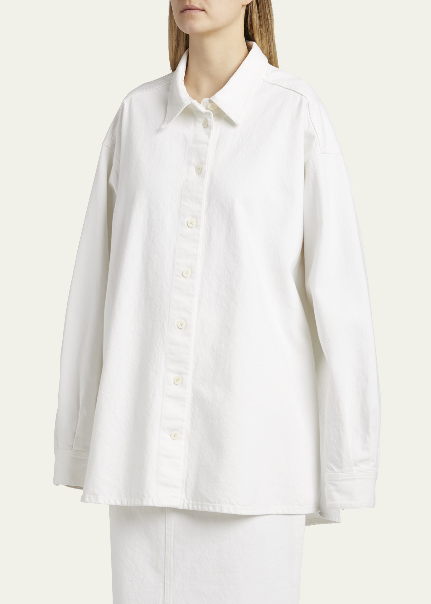 THE ROW Frannie Oversized Denim Shirt - Bergdorf Goodman