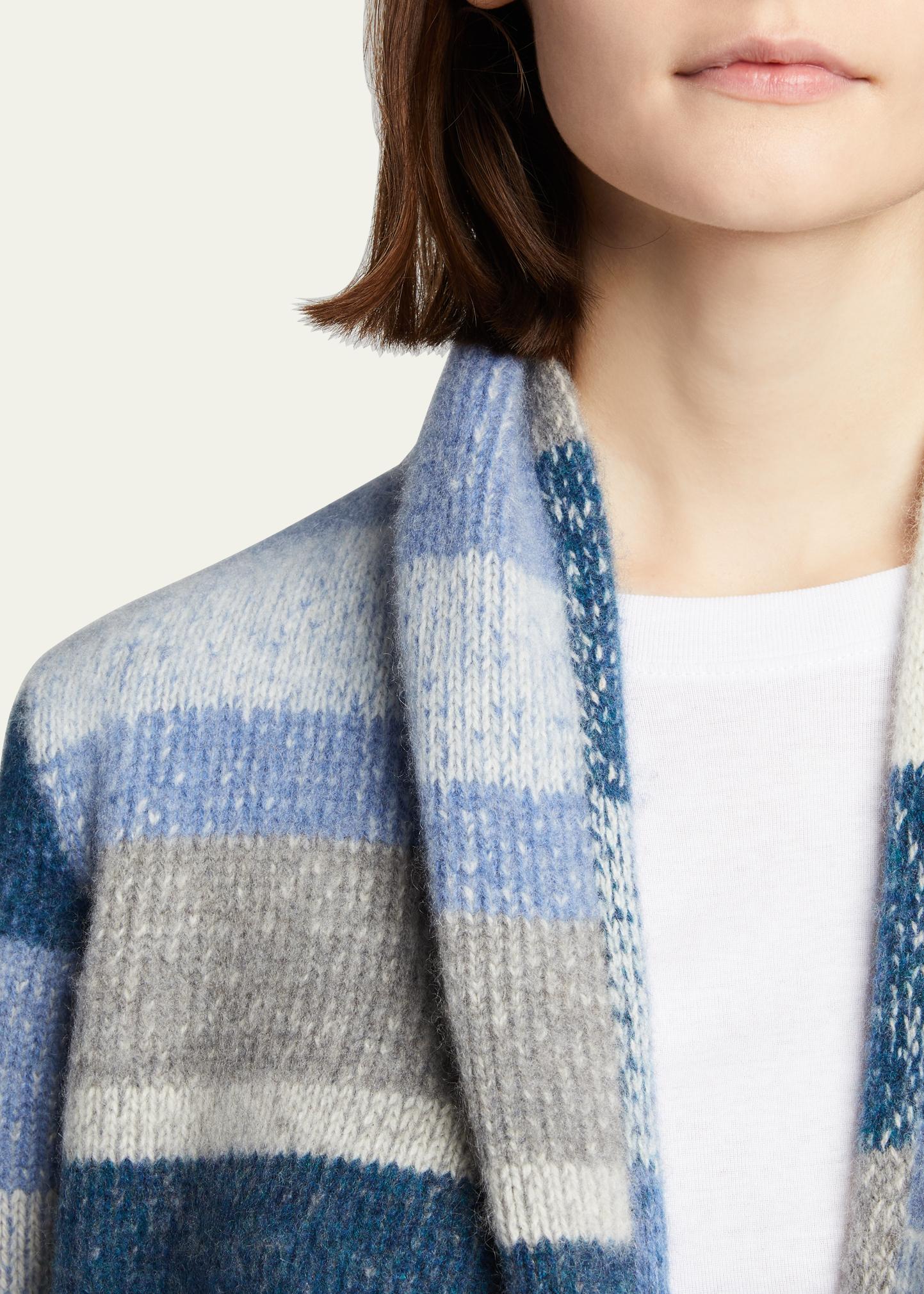 The Elder Statesman Italy Smoking Striped Cashmere Cardigan 