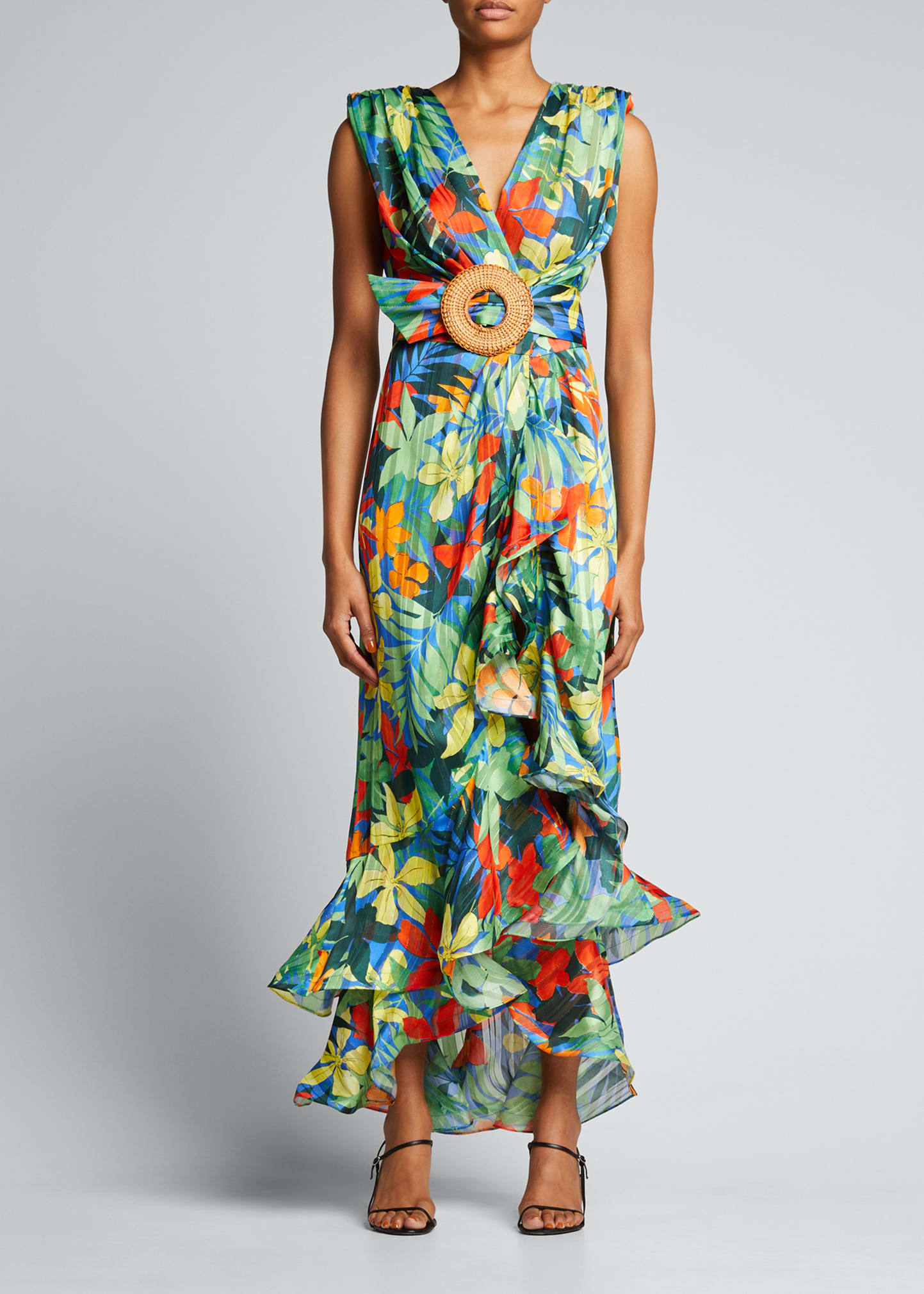 bronx and banco lika belted asymmetric ruffle dress Bronx and Banco Lika Belted Asymmetric Ruffle Dress