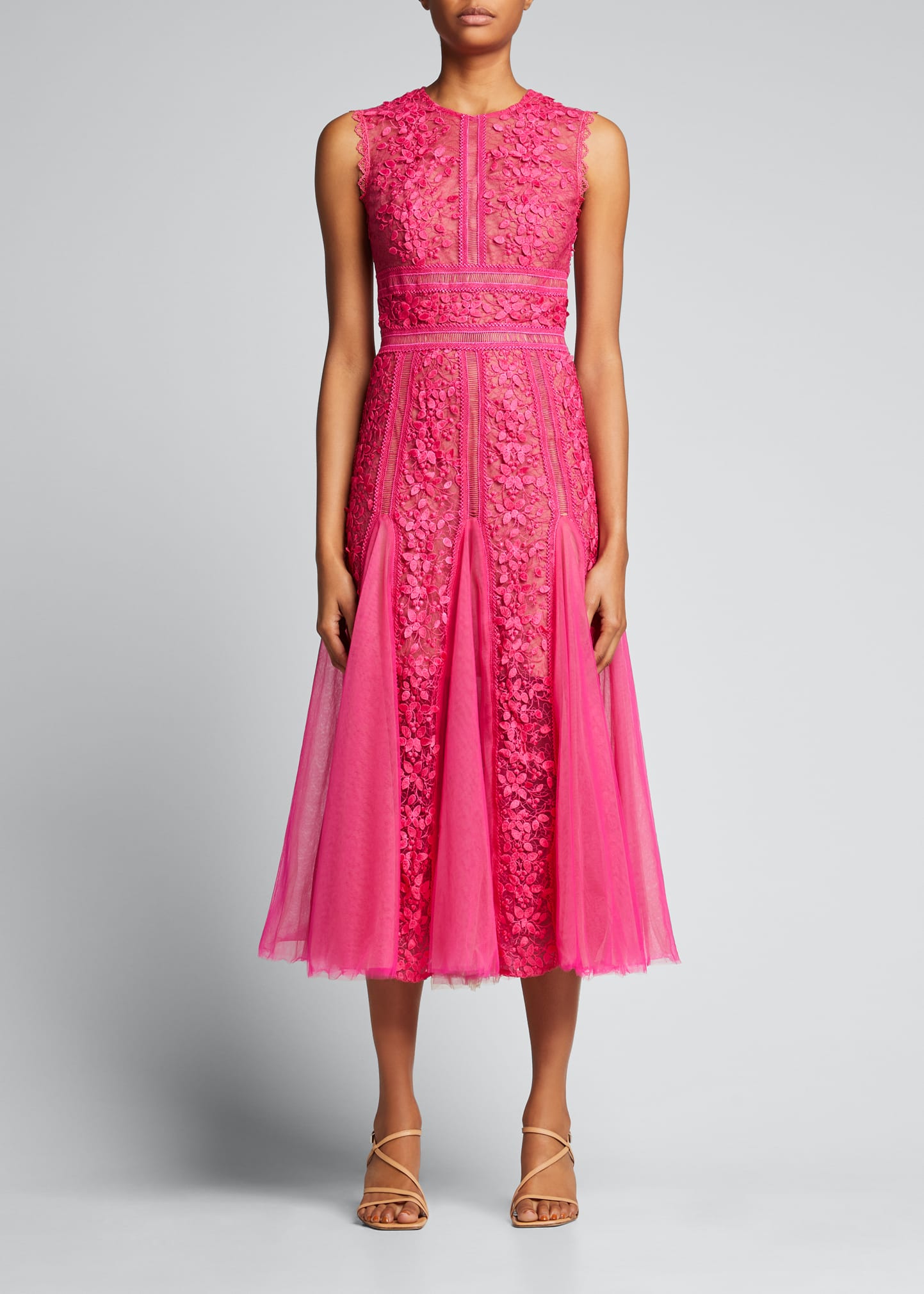 Bronx and Banco Megan Lace Midi Dress - Bergdorf Goodman