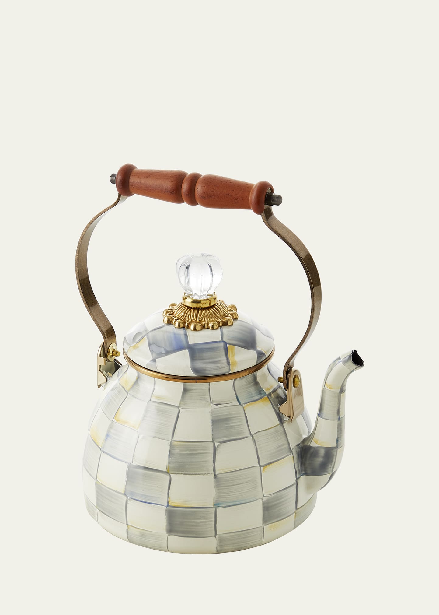 Sterling Check Tea Kettle, 2qt.