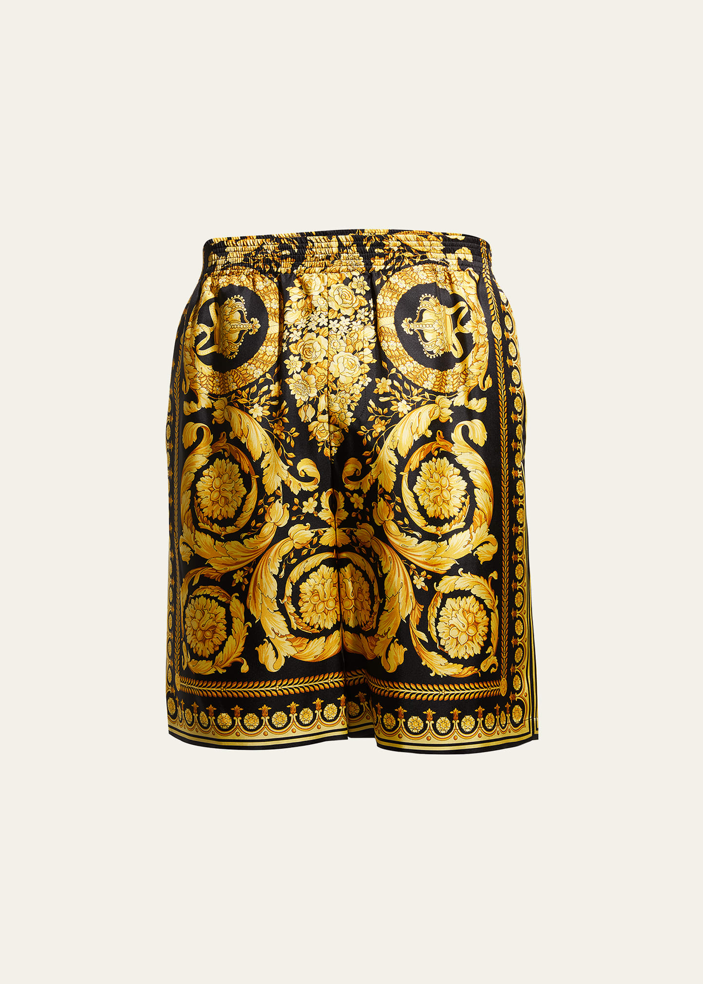 Versace Men's Silk Barocco Shorts - Bergdorf Goodman