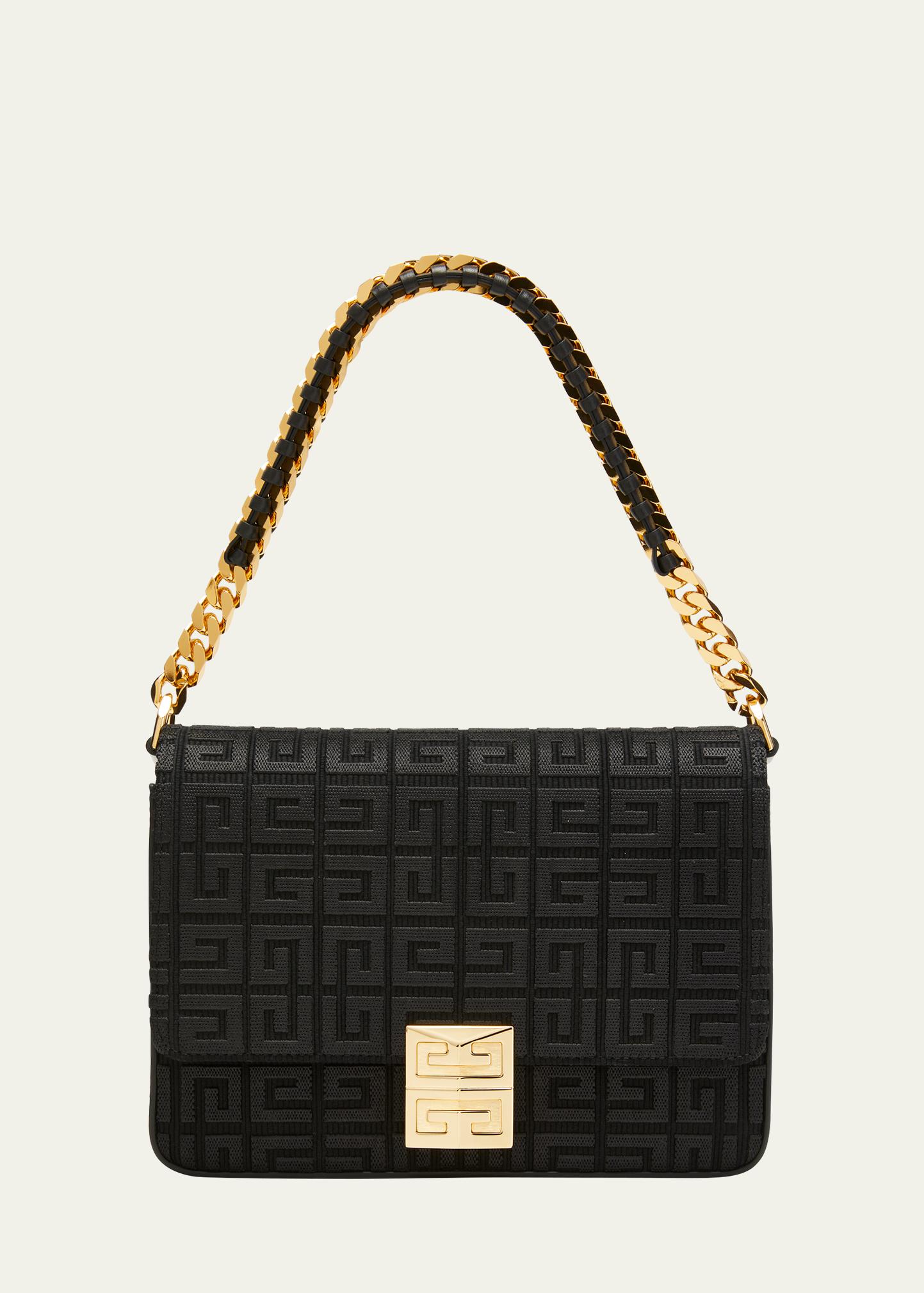 Givenchy Medium 4G Monogram Crossbody Bag in Cotton and Leather 