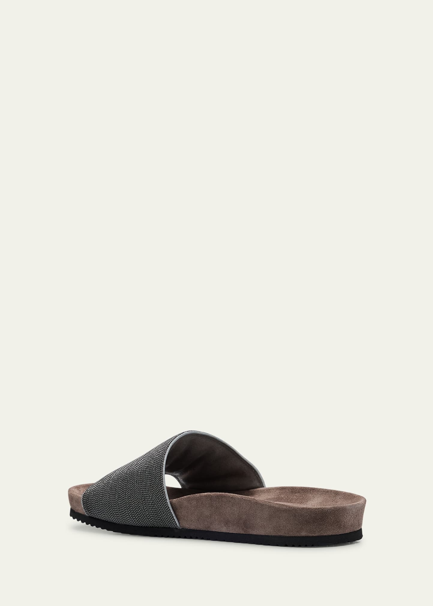 Brunello Cucinelli Monili Band Flat Pool Sandals - Bergdorf