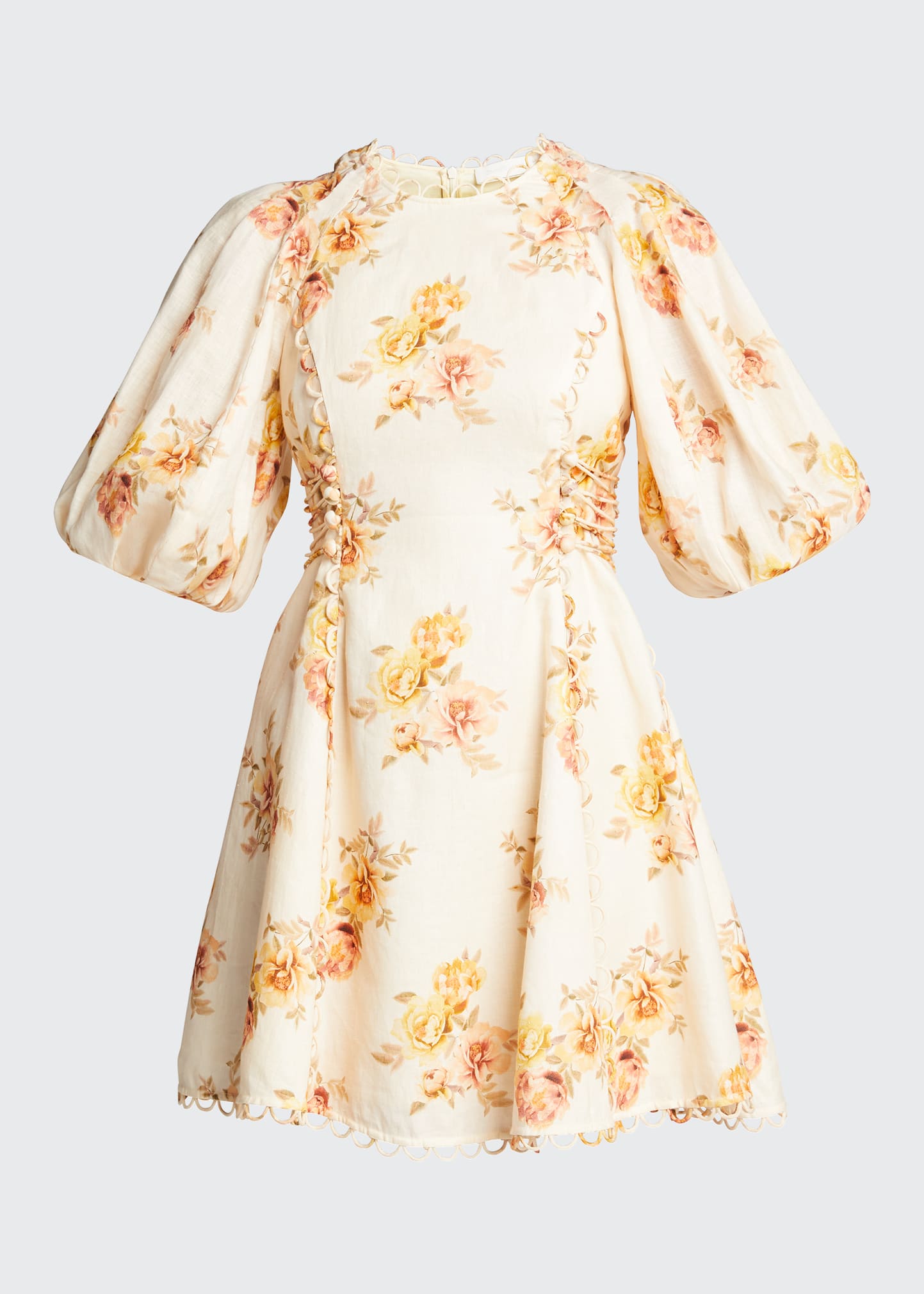 Zimmermann Rosa Laced Mini Dress - Bergdorf Goodman
