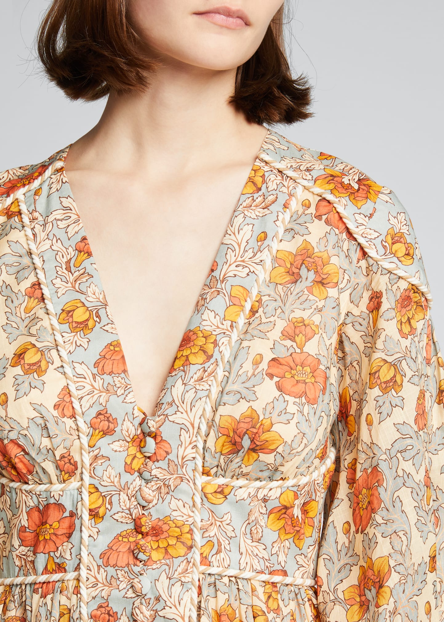 Zimmermann Andie Buttoned Mini Dress - Bergdorf Goodman
