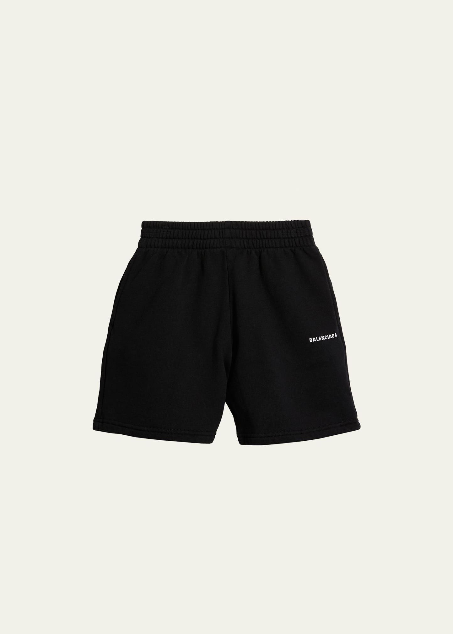 Balenciaga Kid's Classic Logo Jogger Shorts, Size 2-10