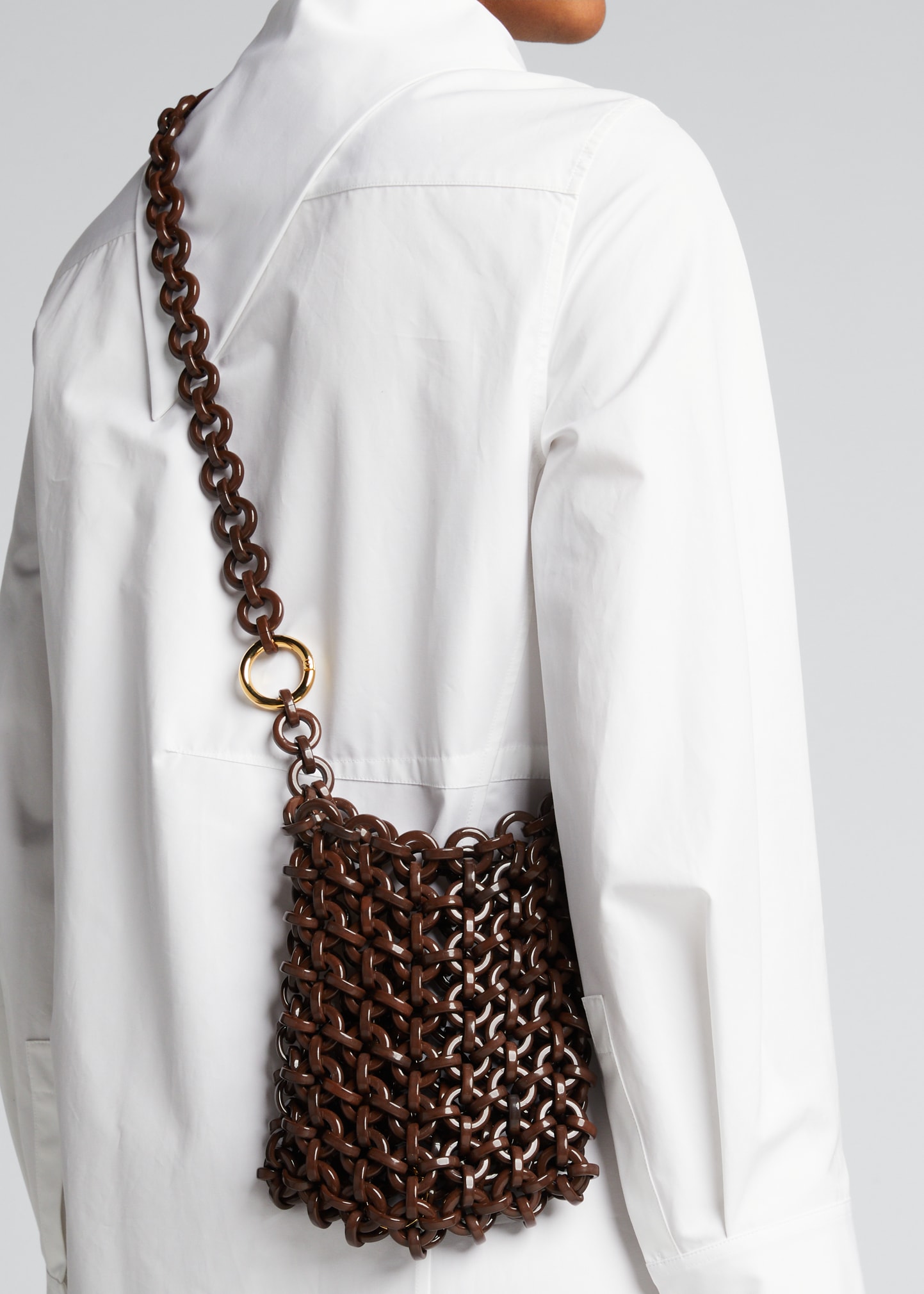 Jil Sander Small Link Ring Plexiglass Crossbody Bag - Bergdorf Goodman