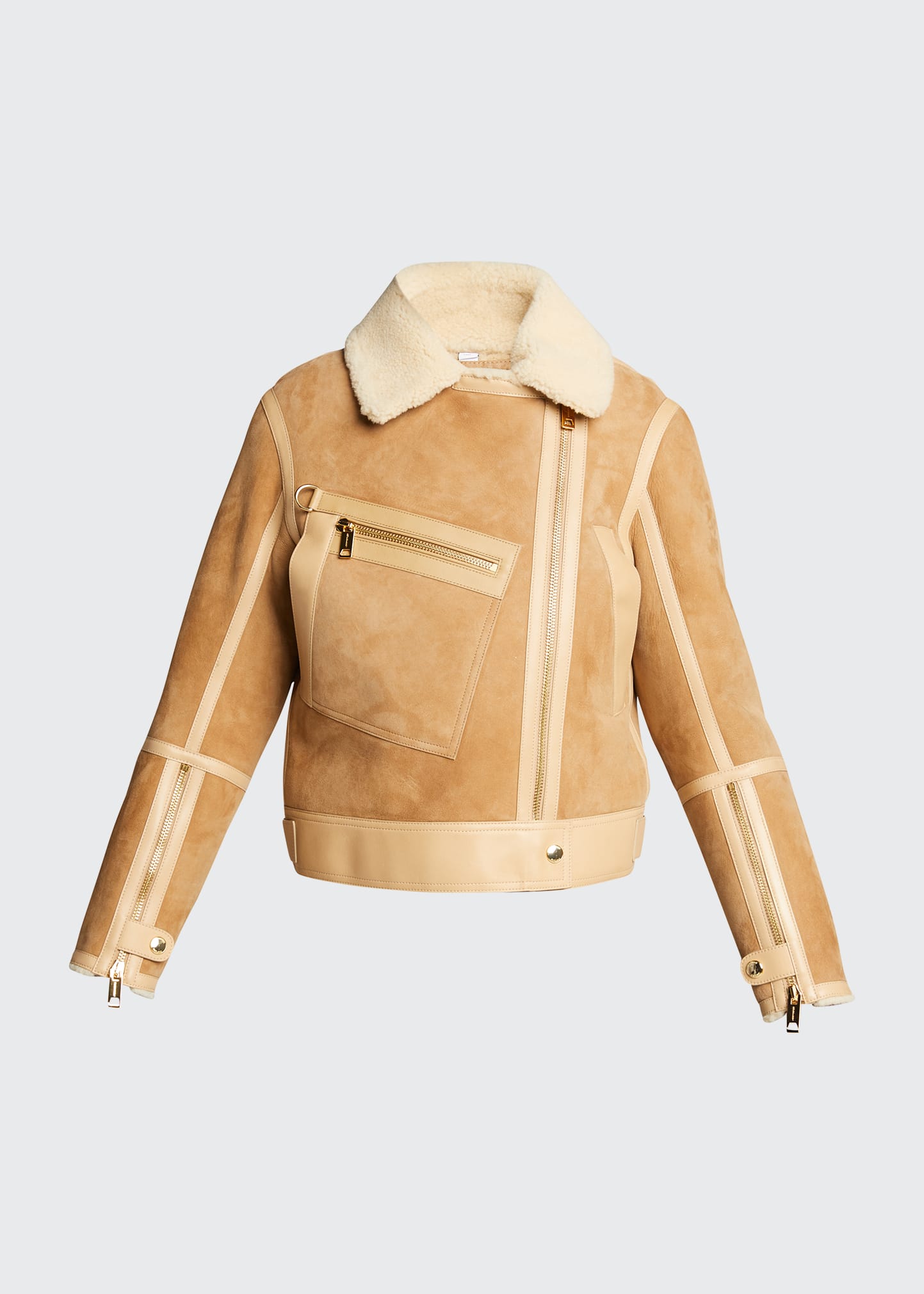 Burberry Airfield Sheep Shearling Aviator Jacket - Bergdorf Goodman