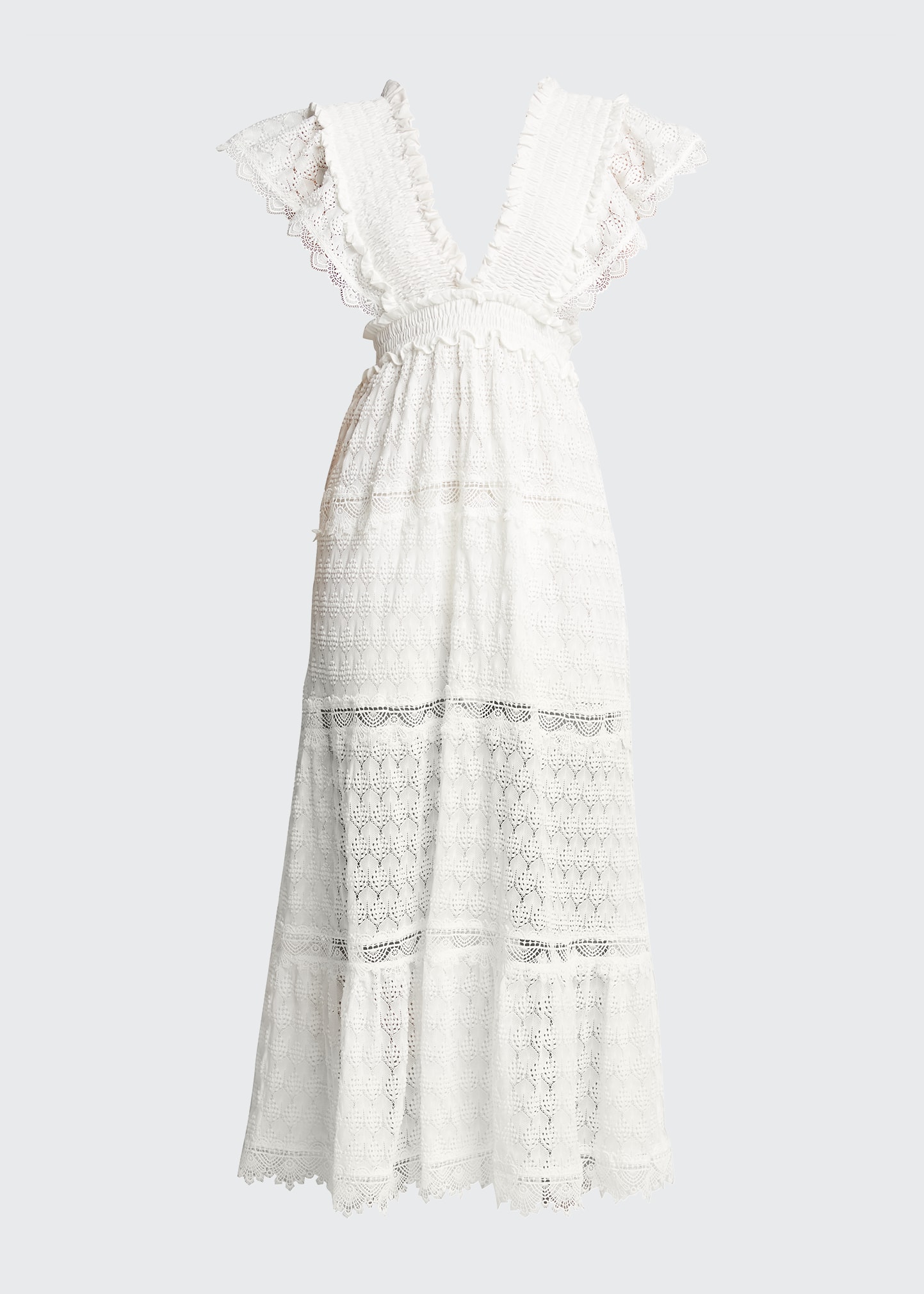 WAIMARI Florence Crochet Lace V-Neck Maxi Dress - Bergdorf Goodman