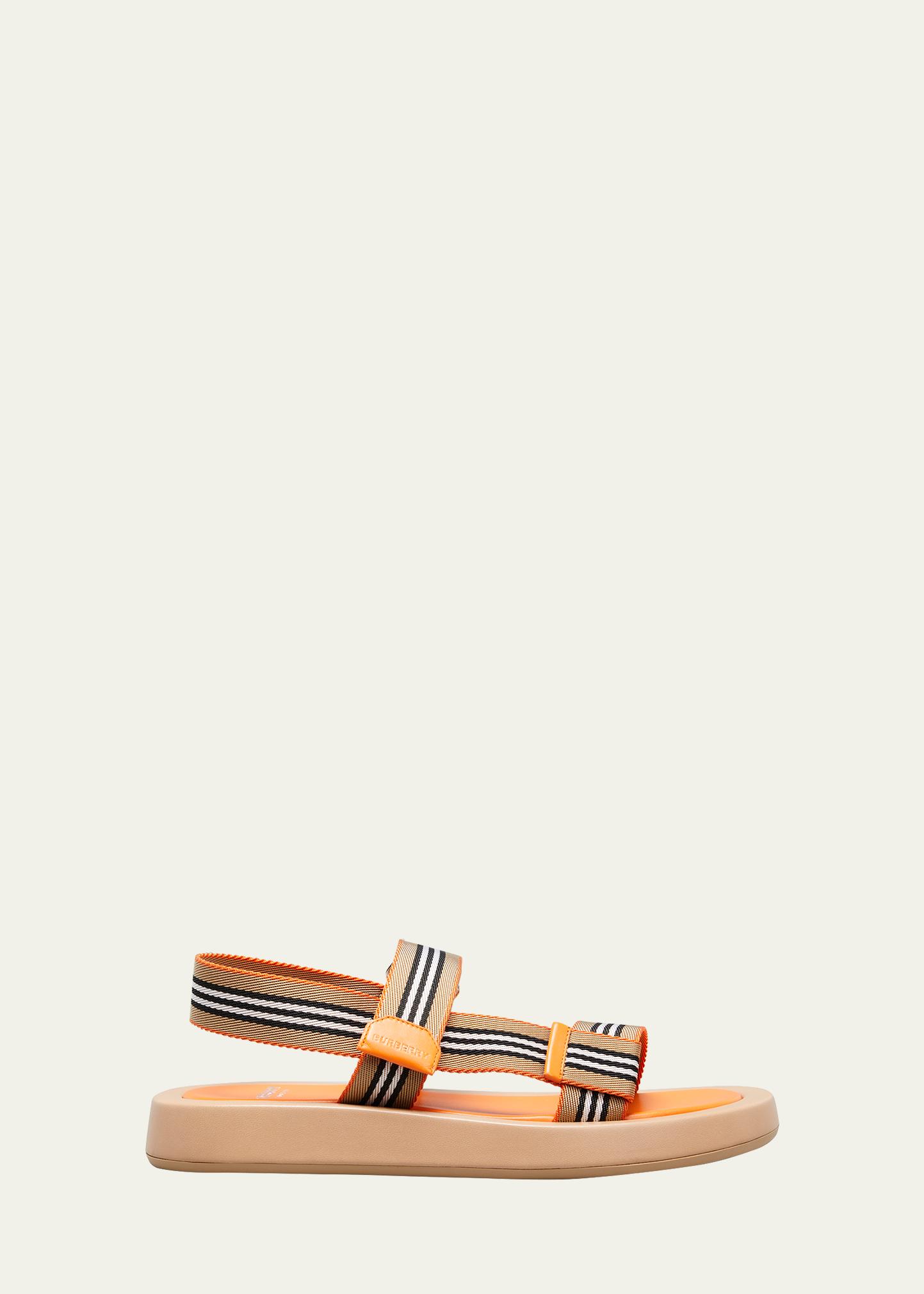 Burberry Logo Striped Sandals DBF8E15B-F92F-4513-AEDF-  main image 2