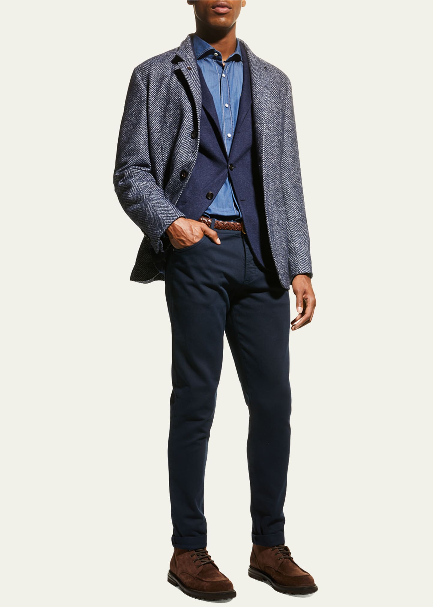 Brunello Cucinelli Men's Bull Denim Skinny-Fit Pants - Bergdorf