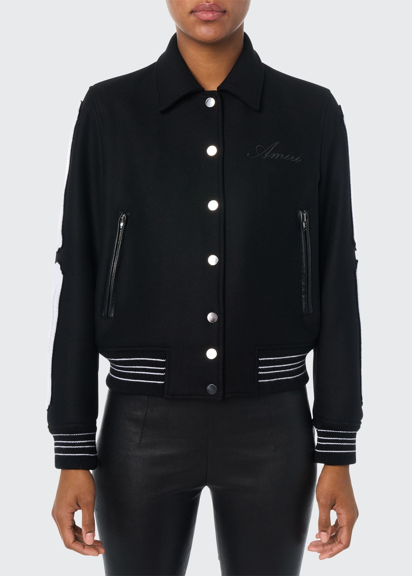 Wool Full-Snap Always on Point Amiri Varsity Jacket - Jackets Masters