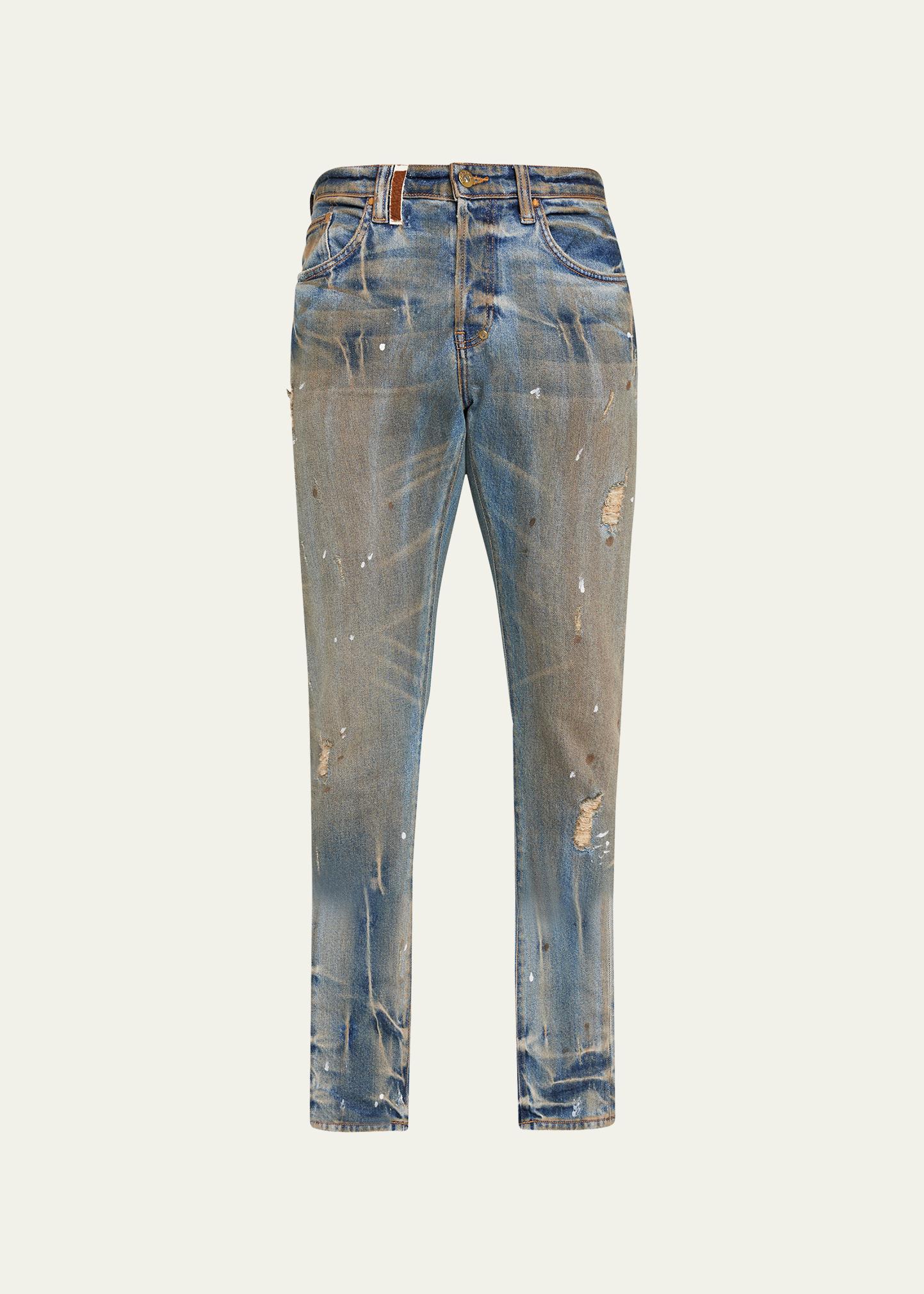 PRPS Men's Cayenne Paint-Splatter Jeans - Noir Collection