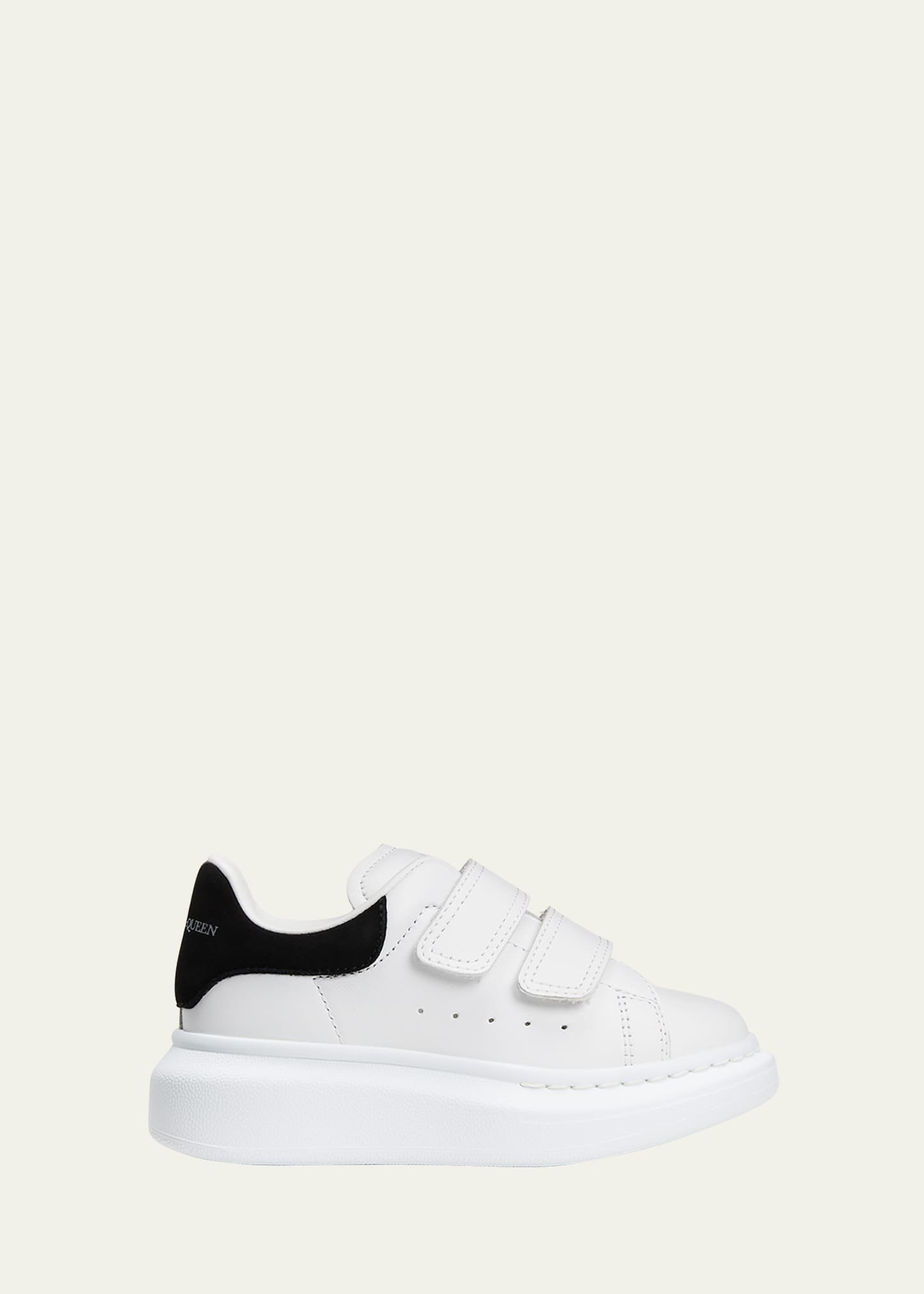 Alexander Mcqueen Kid's Double GripStrap Leather Sneakers, Toddler