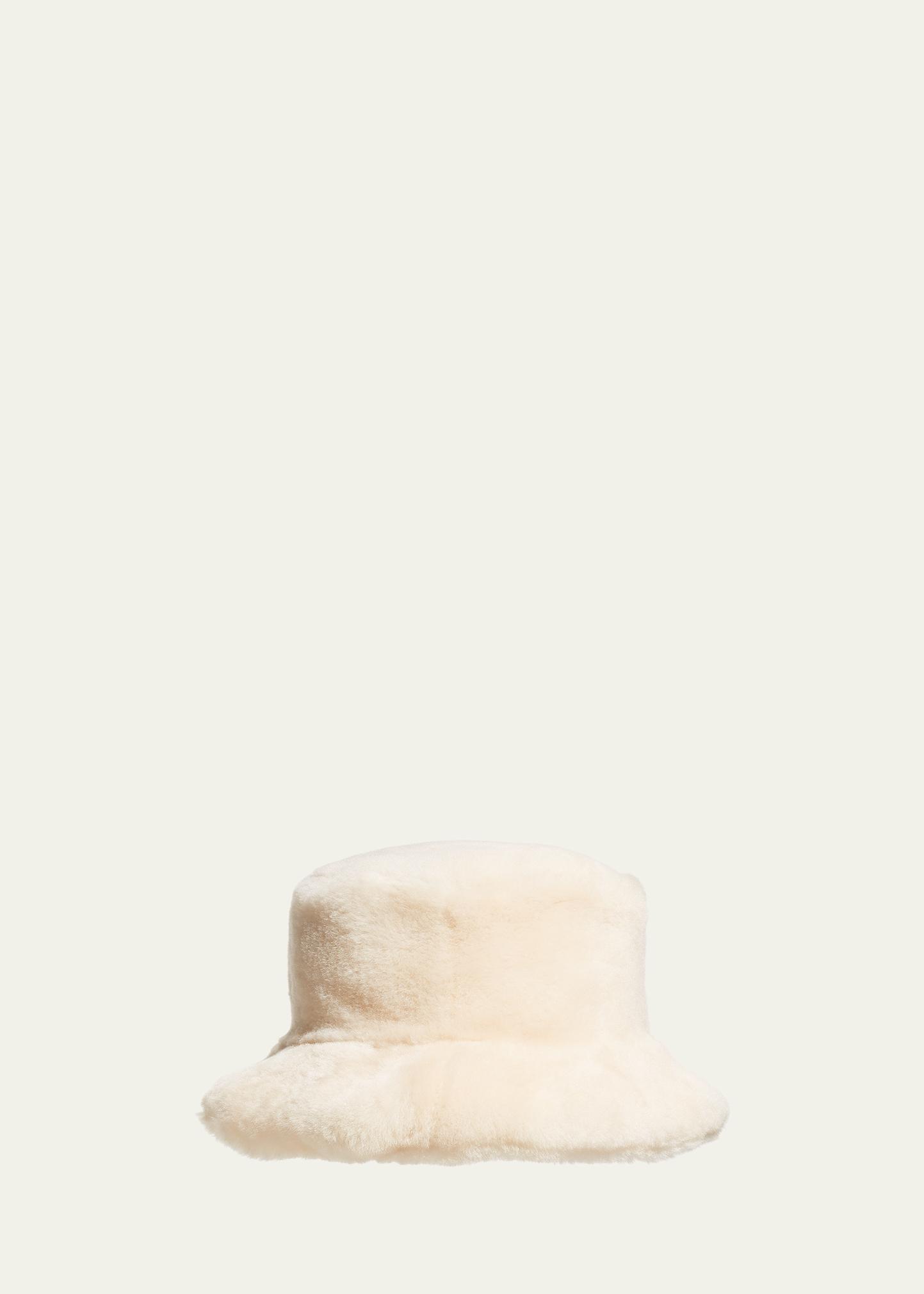 Surell Accessories Shearling Bucket Hat - Bergdorf Goodman
