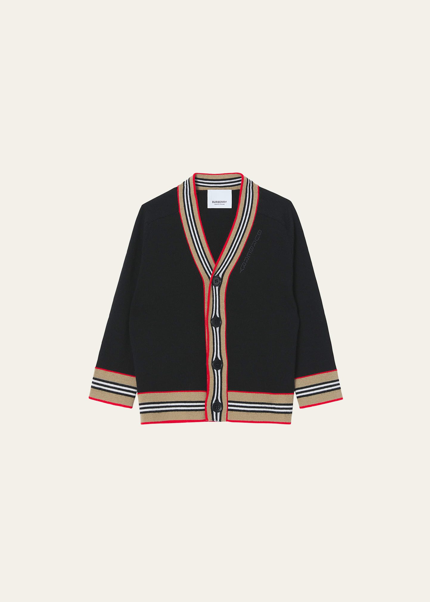 Burberry striped sale cardigan