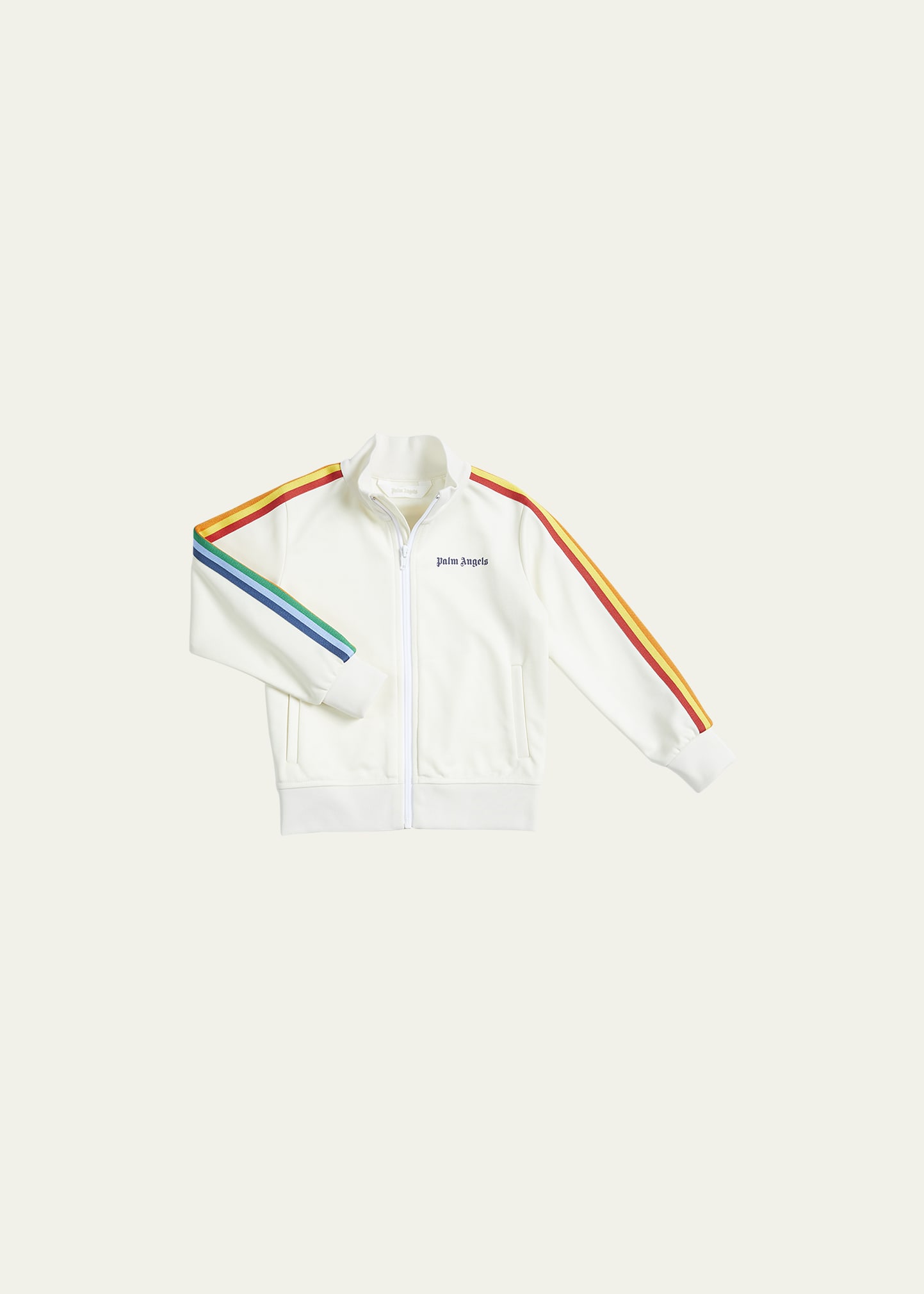 Palm Angels Girl s Rainbow Taped Logo Track Jacket Size 4 12 Bergdorf Goodman