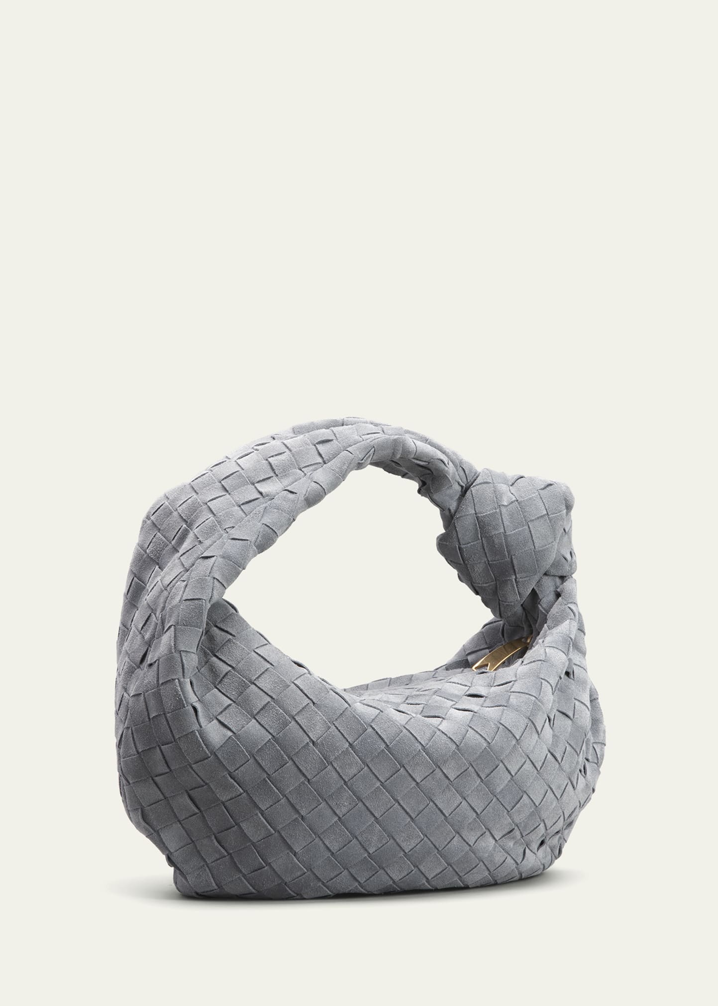 Bottega Veneta Jodie Teen Intrecciato Cashmere Suede Shoulder Bag