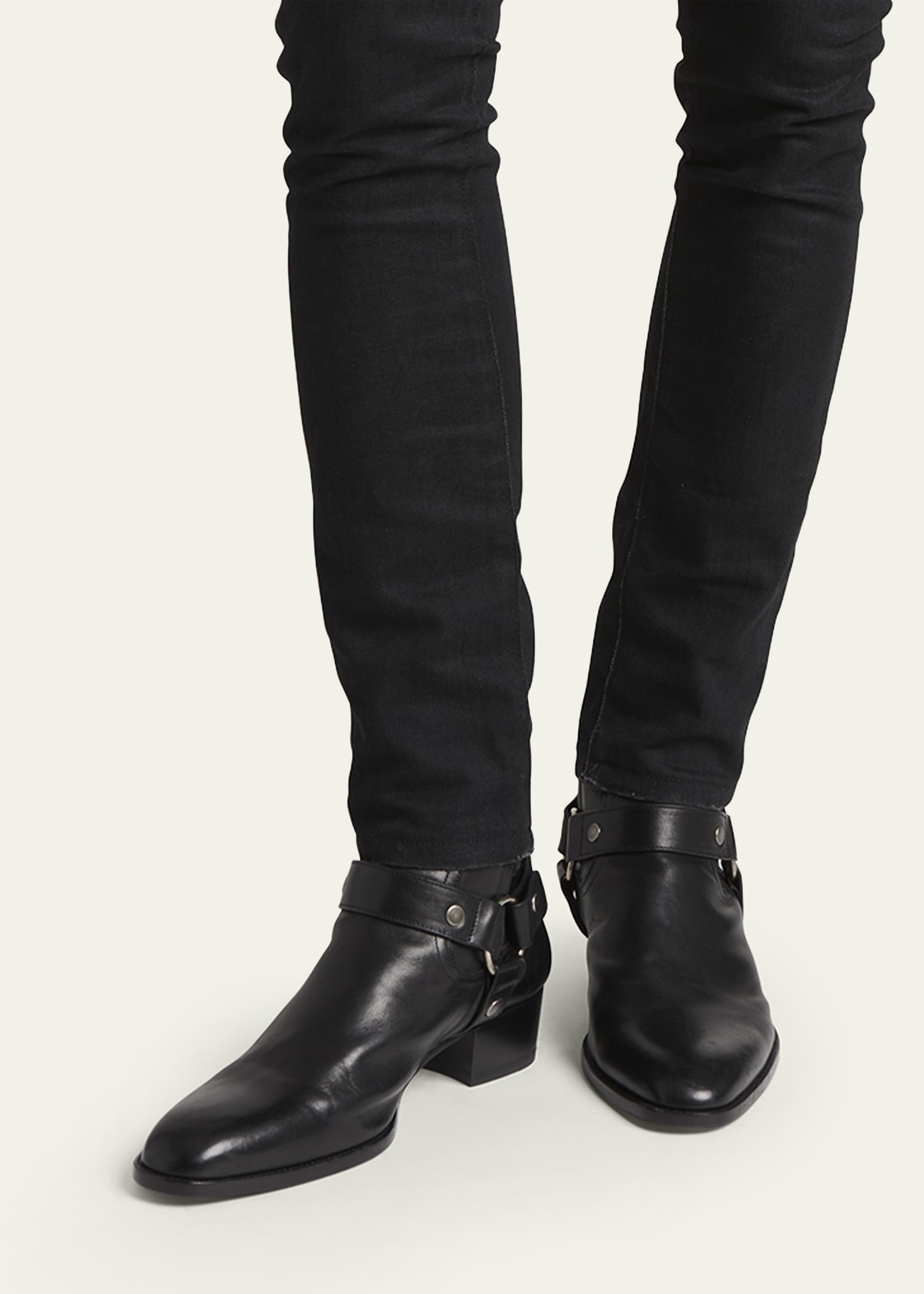 靴 Saint Laurent Buckled Leather Clogs 40 SAINT LAURENT Jimmy buckled leather clogs | netaporter