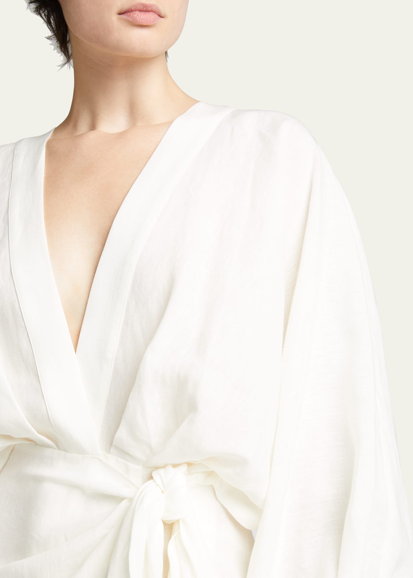 piece of white peony linen dress Piece of White Peony Linen Dress