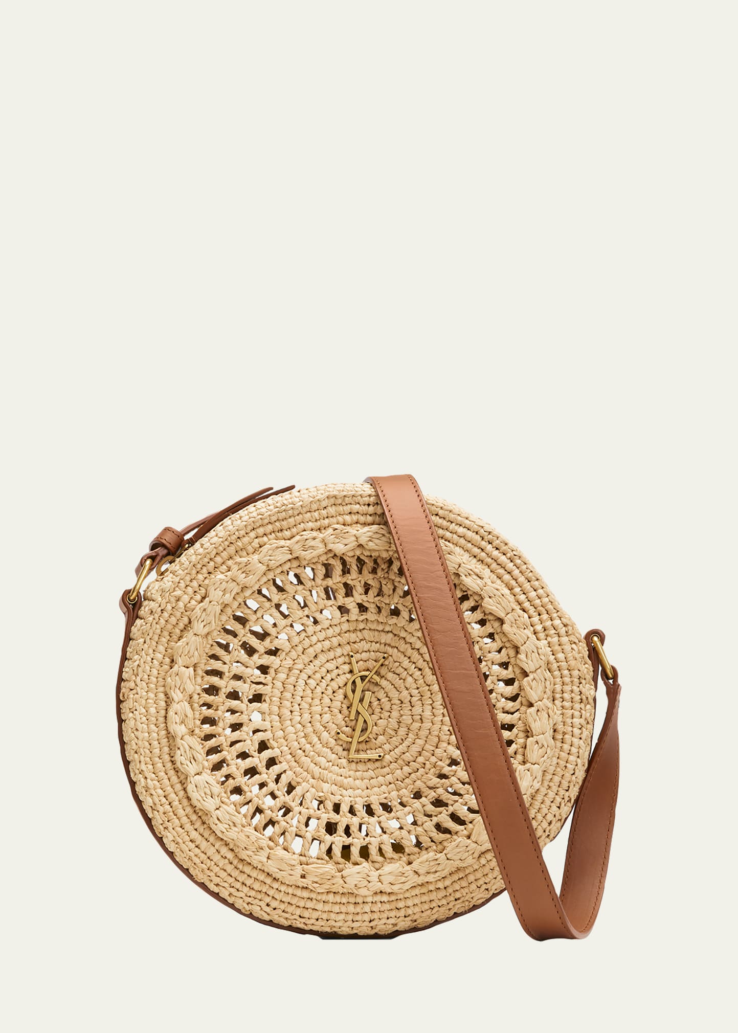 Saint Laurent YSL Crochet Raffia Hobo Bag - Bergdorf Goodman