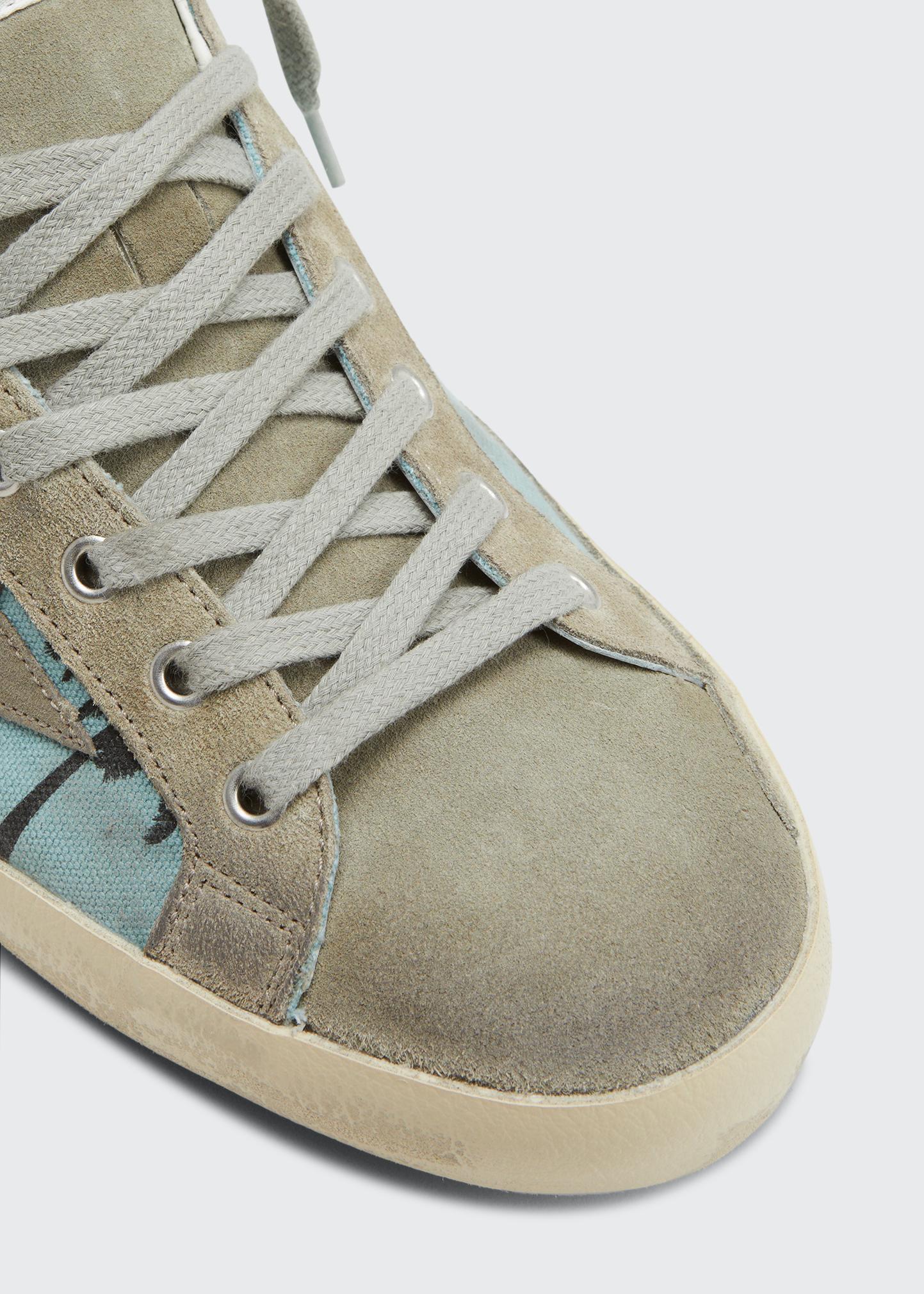  Super-Star Palm Tree-Print Canvas Low Top Sneaker Size 40 Golden Goose Men main image 4
