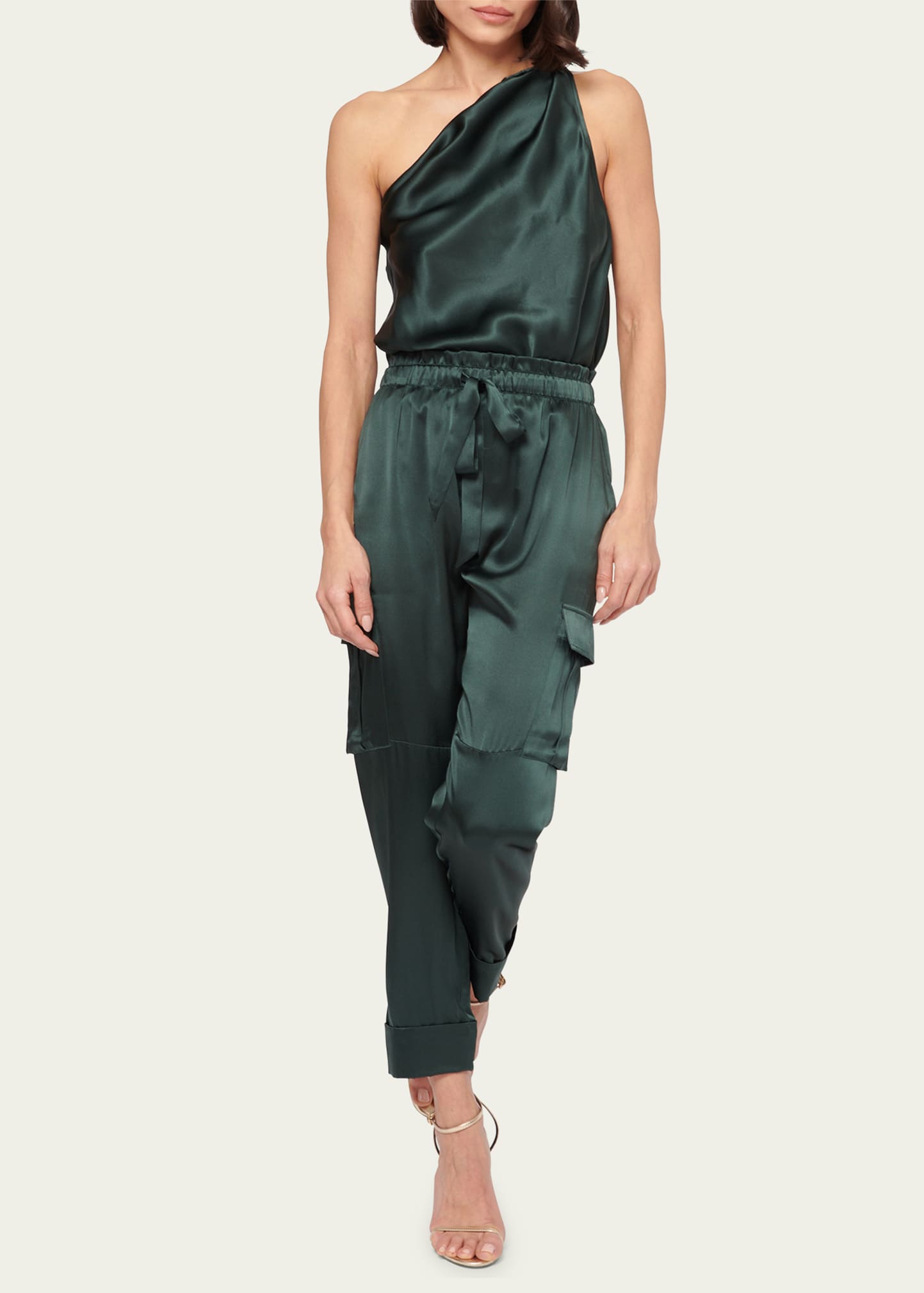 Cami NYC Darby Asymmetric Charmeuse Bodysuit - Bergdorf Goodman