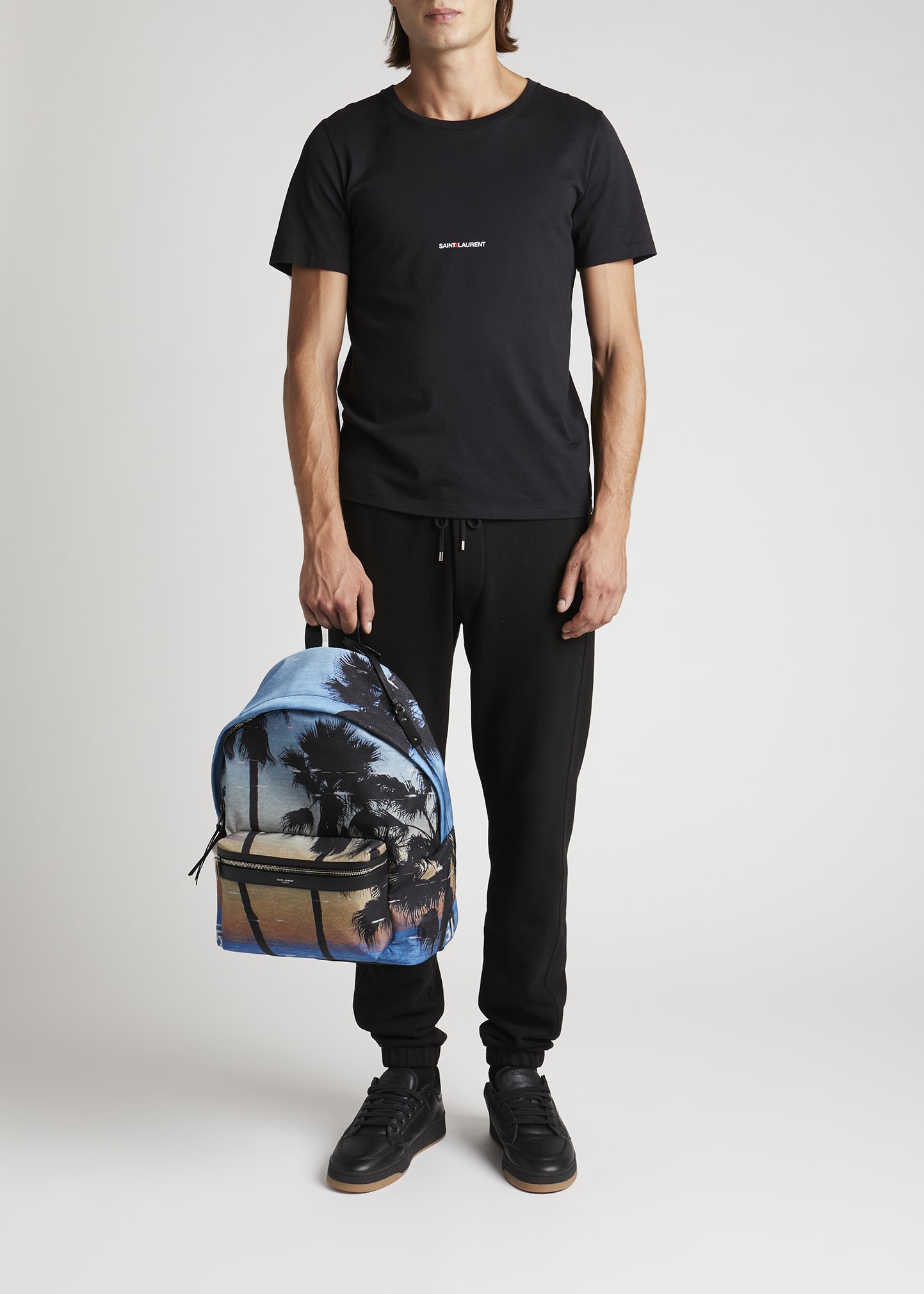 Saint Laurent Men's City Palm Tree Sunset Backpack - Bergdorf Goodman