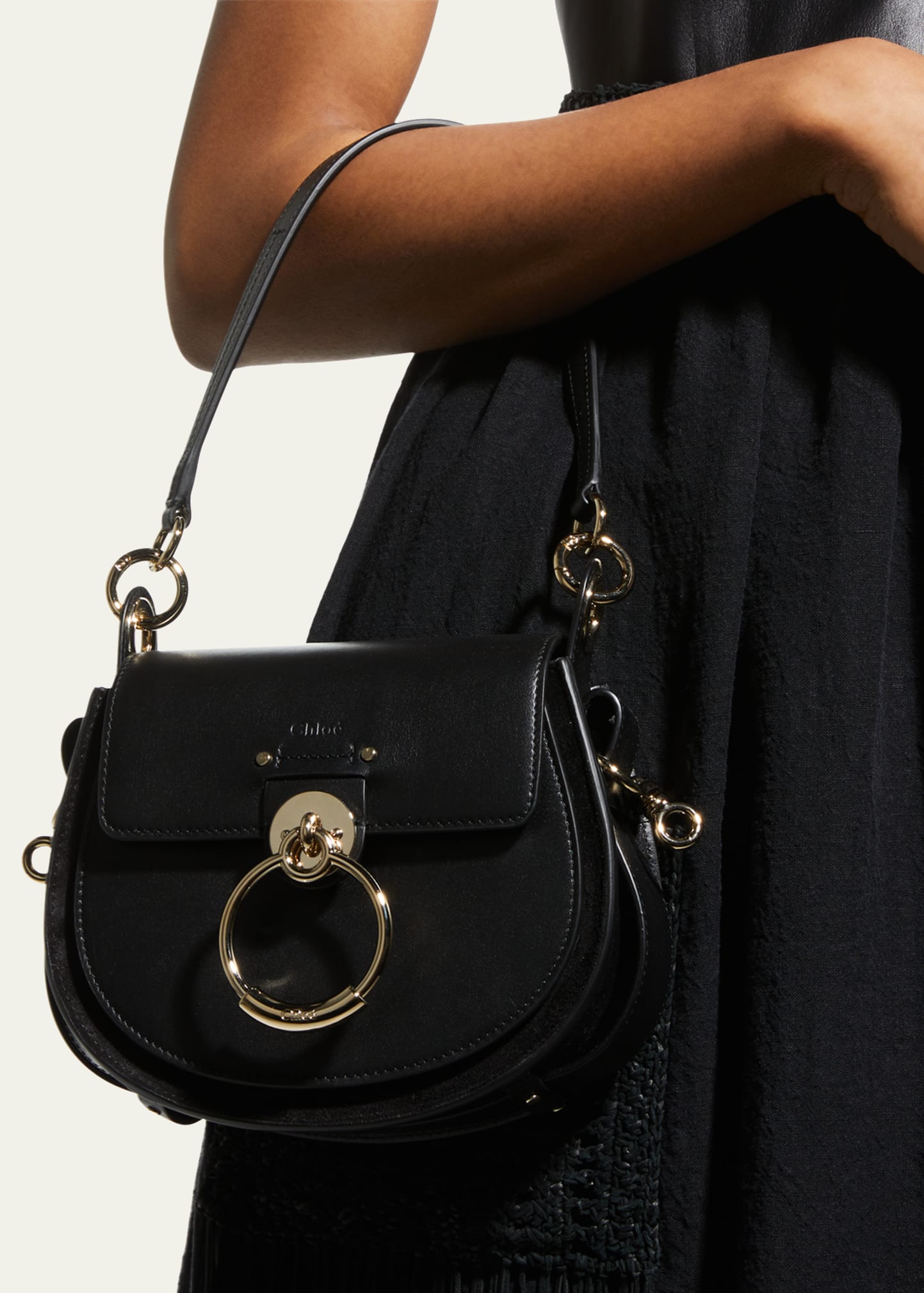 CHLOE ブラック【Tess 】ラージバッグ Chloé - Small Tess Black Leather Bag | Mitchell Stores