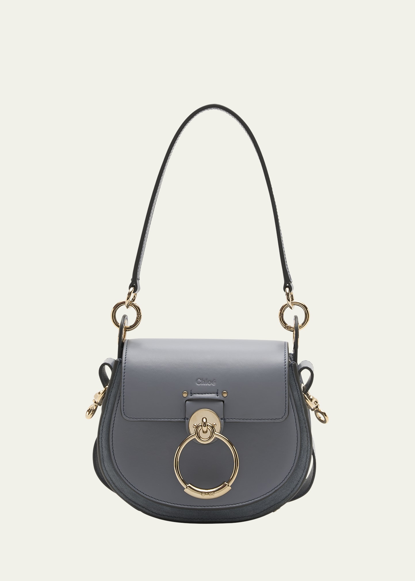 Chloe Tess Small Flap Canvas & Leather Crossbody Bag - Bergdorf Goodman