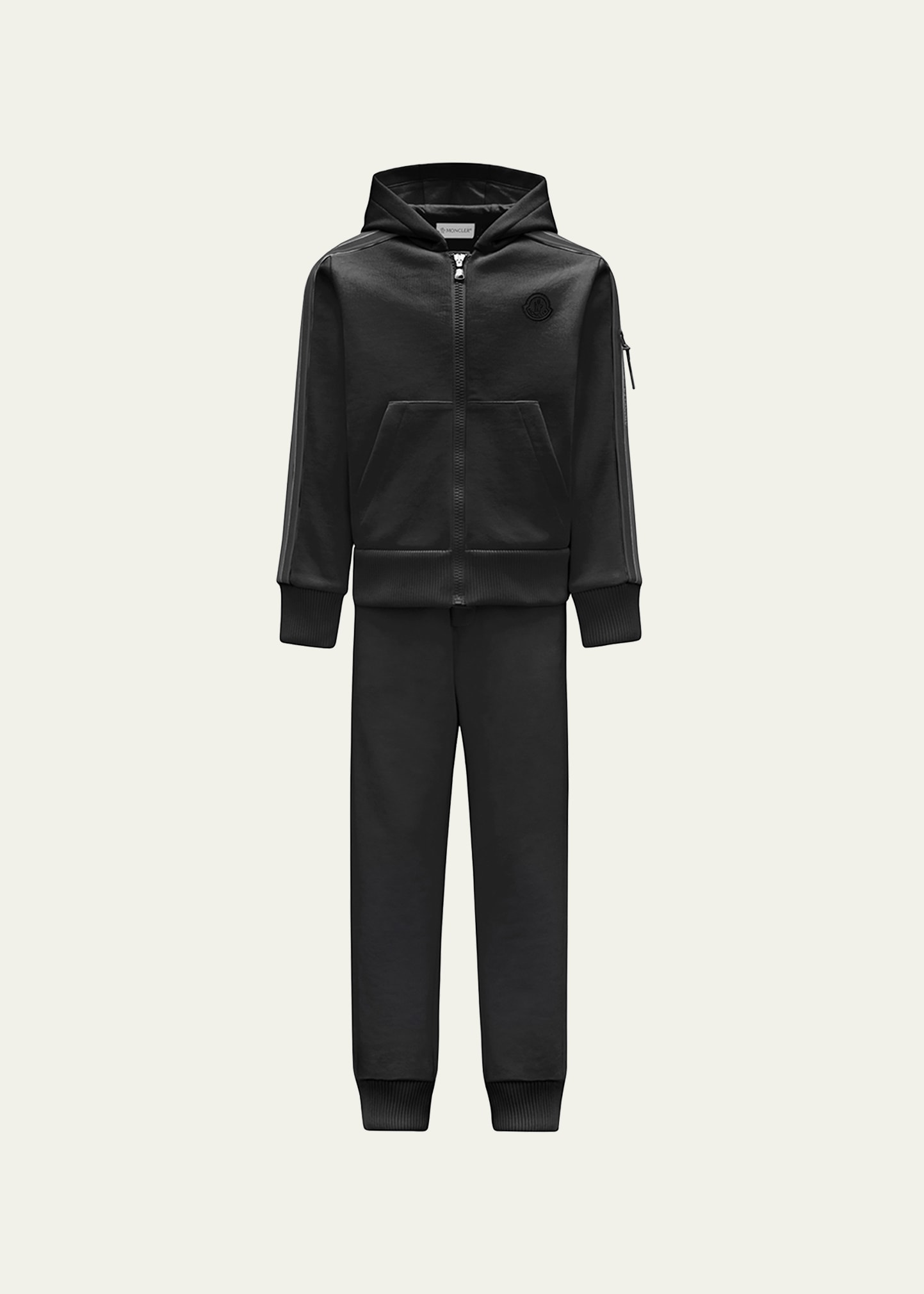 Moncler Boy's 2-Piece Knit Logo Tracksuit Set, Size 4-6