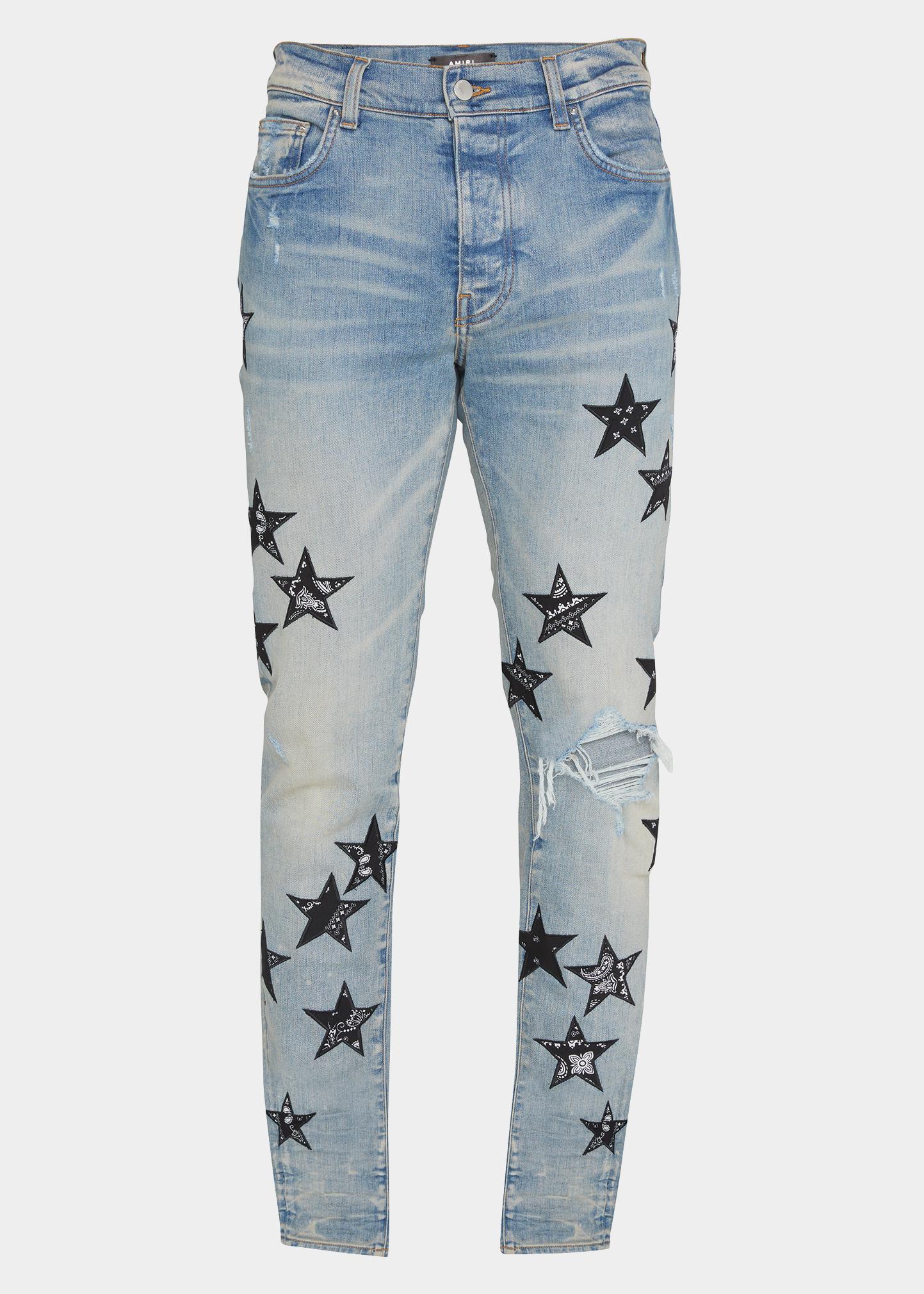 Amiri Star-Patch Detail Skinny Jeans In Black - 73% Off | 最安値 