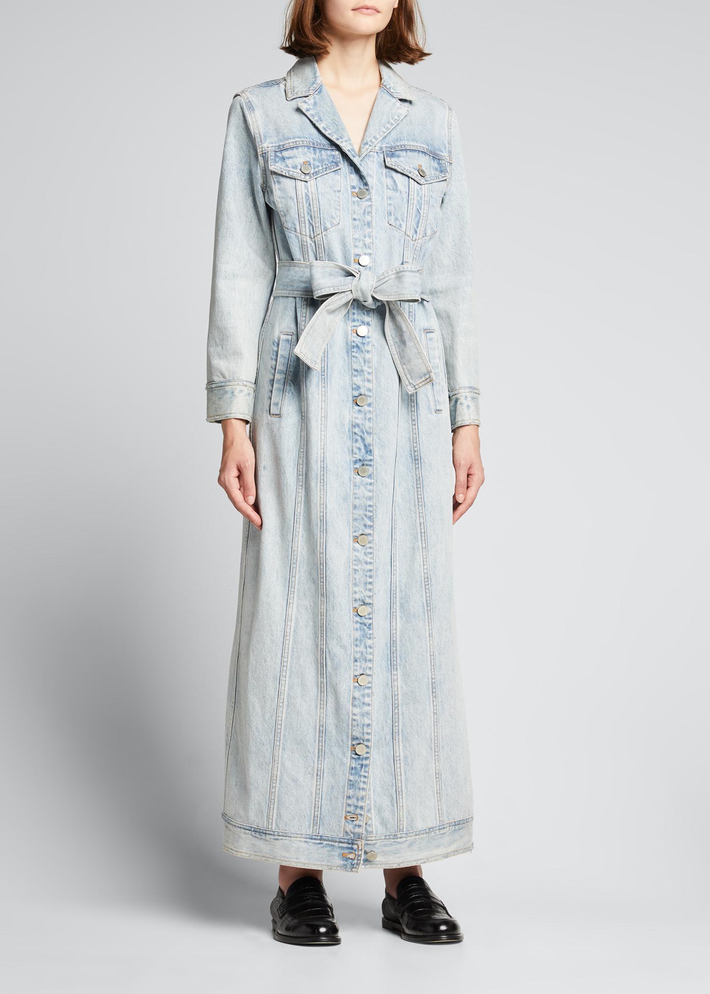 ALICE + OLIVIA Daren Maxi Denim Shirtdress