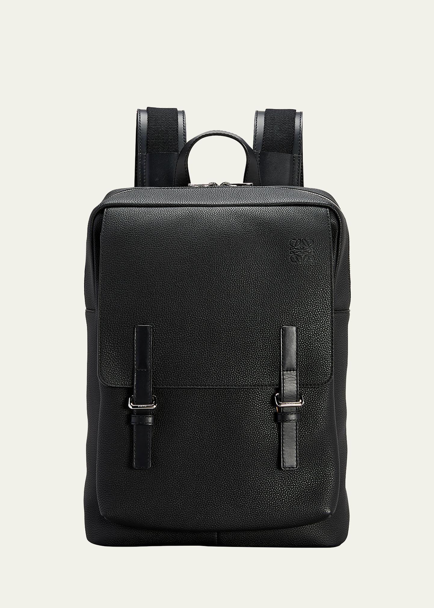 LOEWE Men's Soft Grained Leather Military Backpack - Bergdorf Goodman
