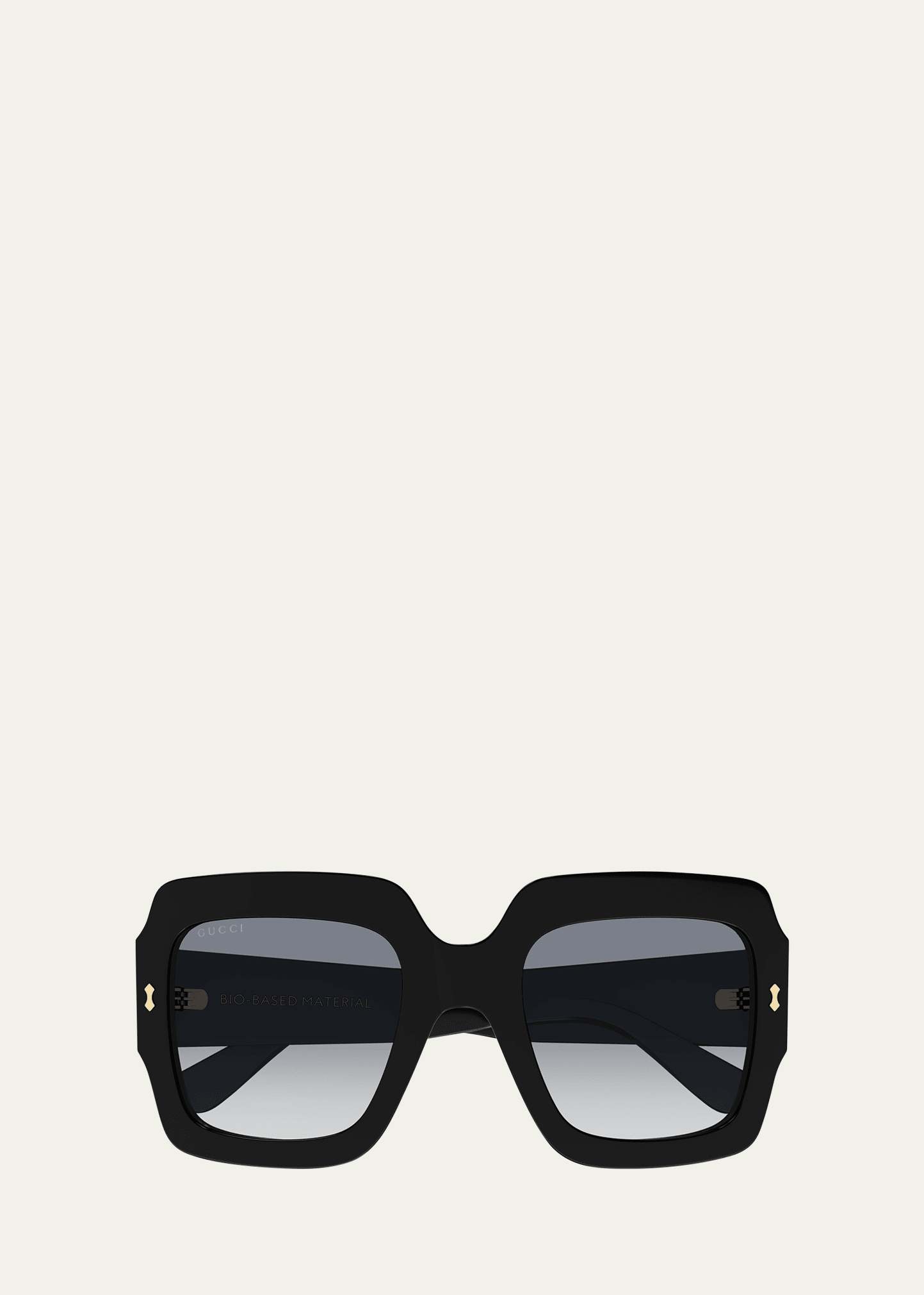 Oversized rectangular sunglasses in dark brown injection