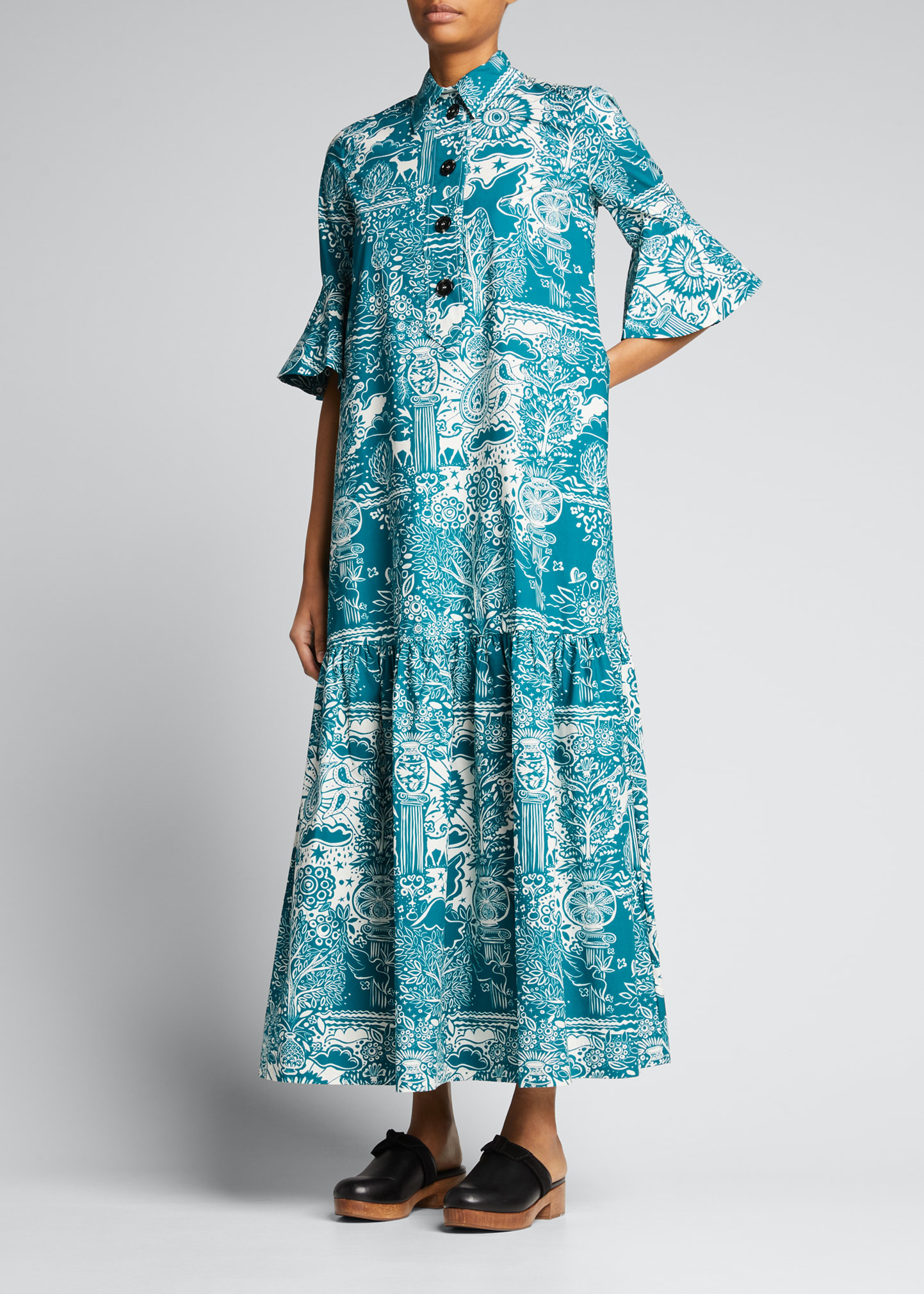 素晴らしい品質 DoubleJ La ラダブルジェー レディース ワンピース ラダブルジェー DoubleJ La レディース Black dress mini poplin cotton-blend floral-print 24/7 ワンピース・ドレス ミニ丈 ワンピース - ワンピース、チュニック