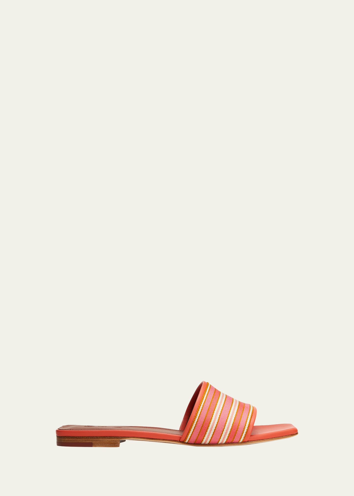 Loro Piana Suitcase Stripe Flat Sandals Bergdorf Goodman
