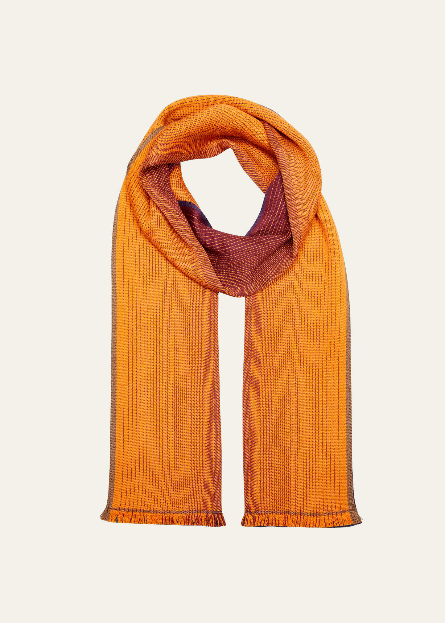 Eton Solid Cashmere Scarf, Navy Bergdorf Goodman