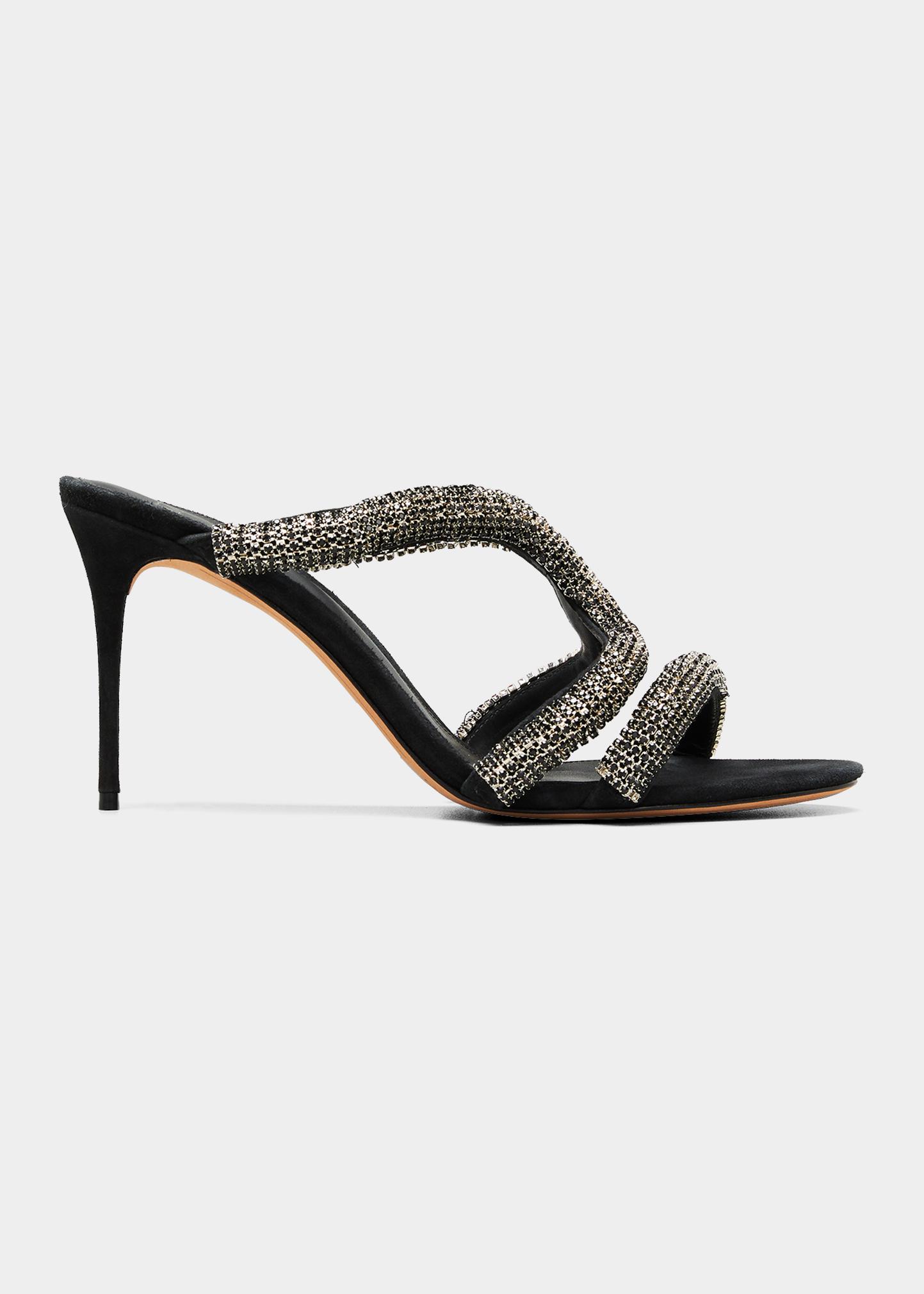 Alexandre Birman Cleo Crystal Stiletto Mule Sandals - Bergdorf Goodman