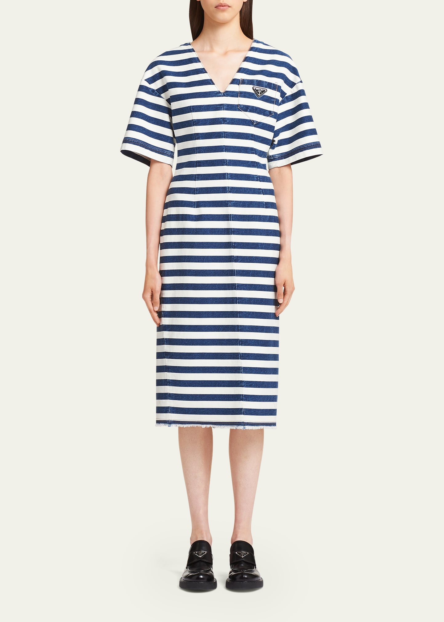 Actualizar 45+ imagen prada striped dress