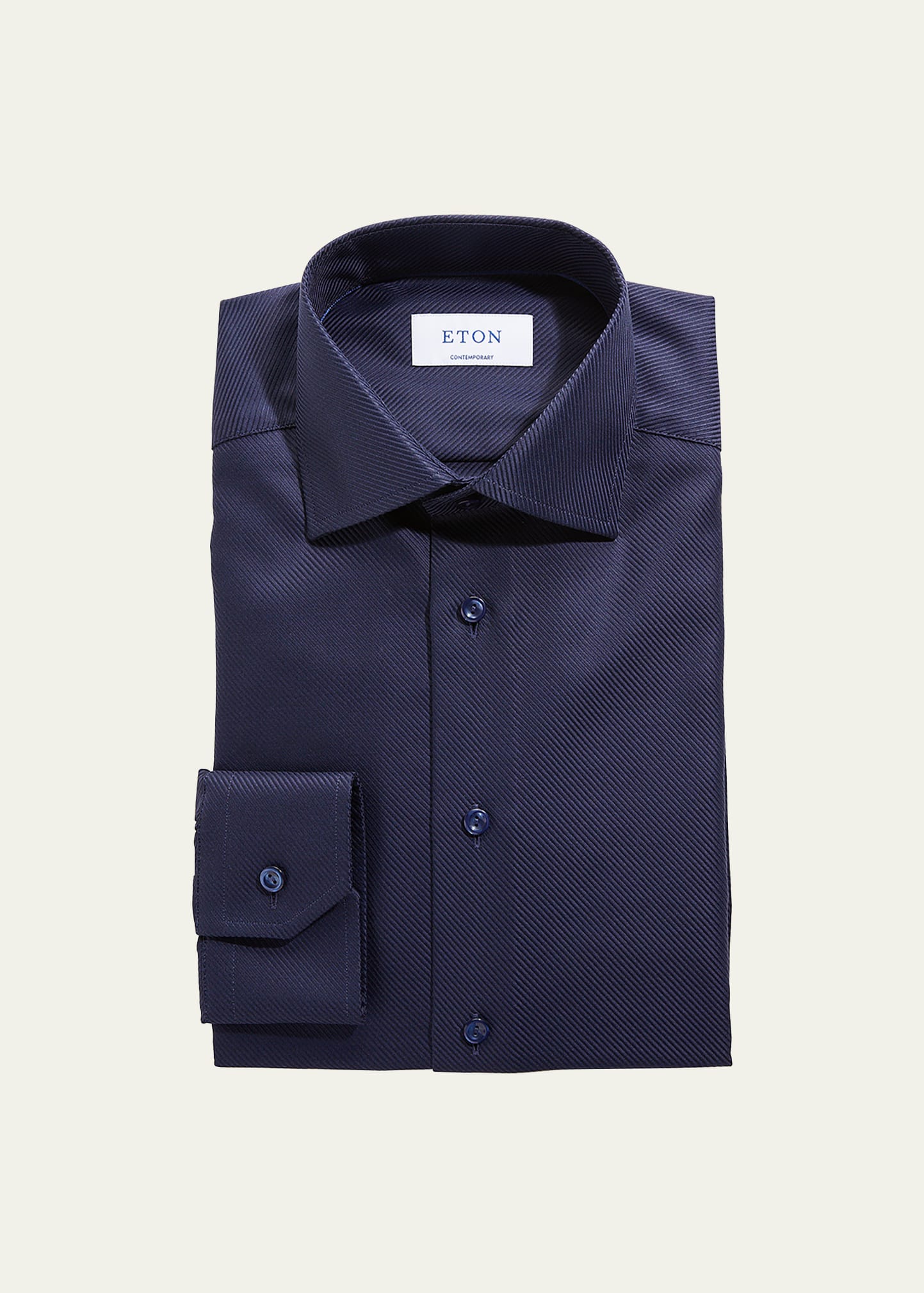 Eton Men's Contemporary Fit Navy Twill Dress Shirt - Bergdorf Goodman
