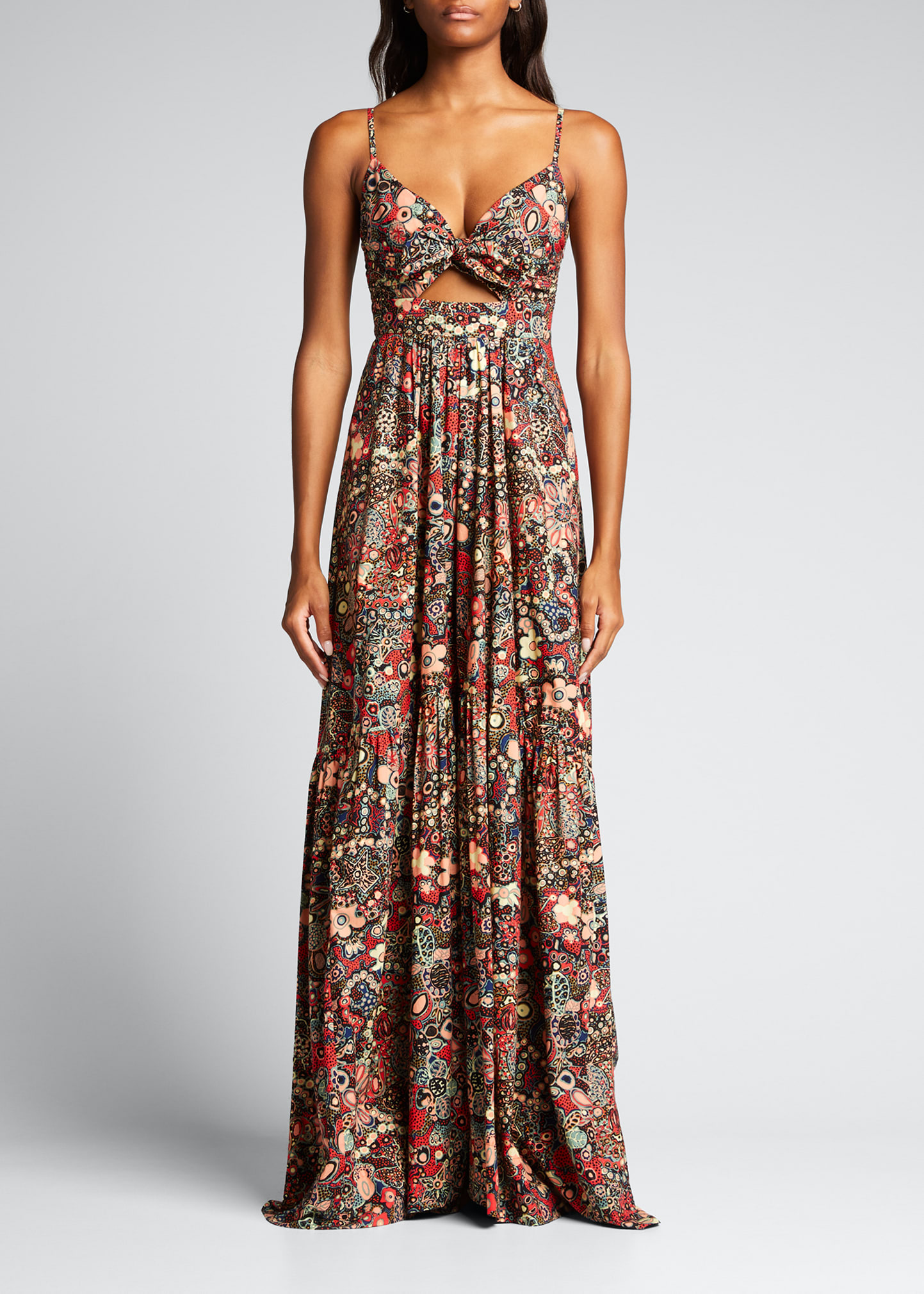 Zimmermann Brighton TieShoulder Midi Dress Bergdorf Goodman