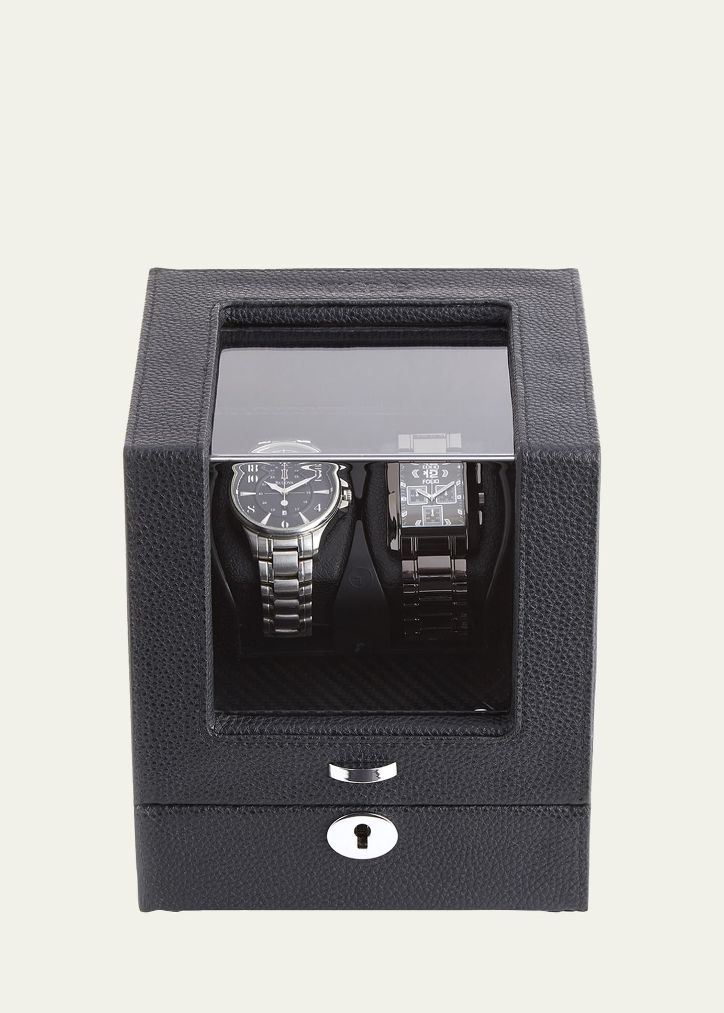 Outlet Matte Ebony Double Watch Winder BY BROUK & CO Luxury Gift