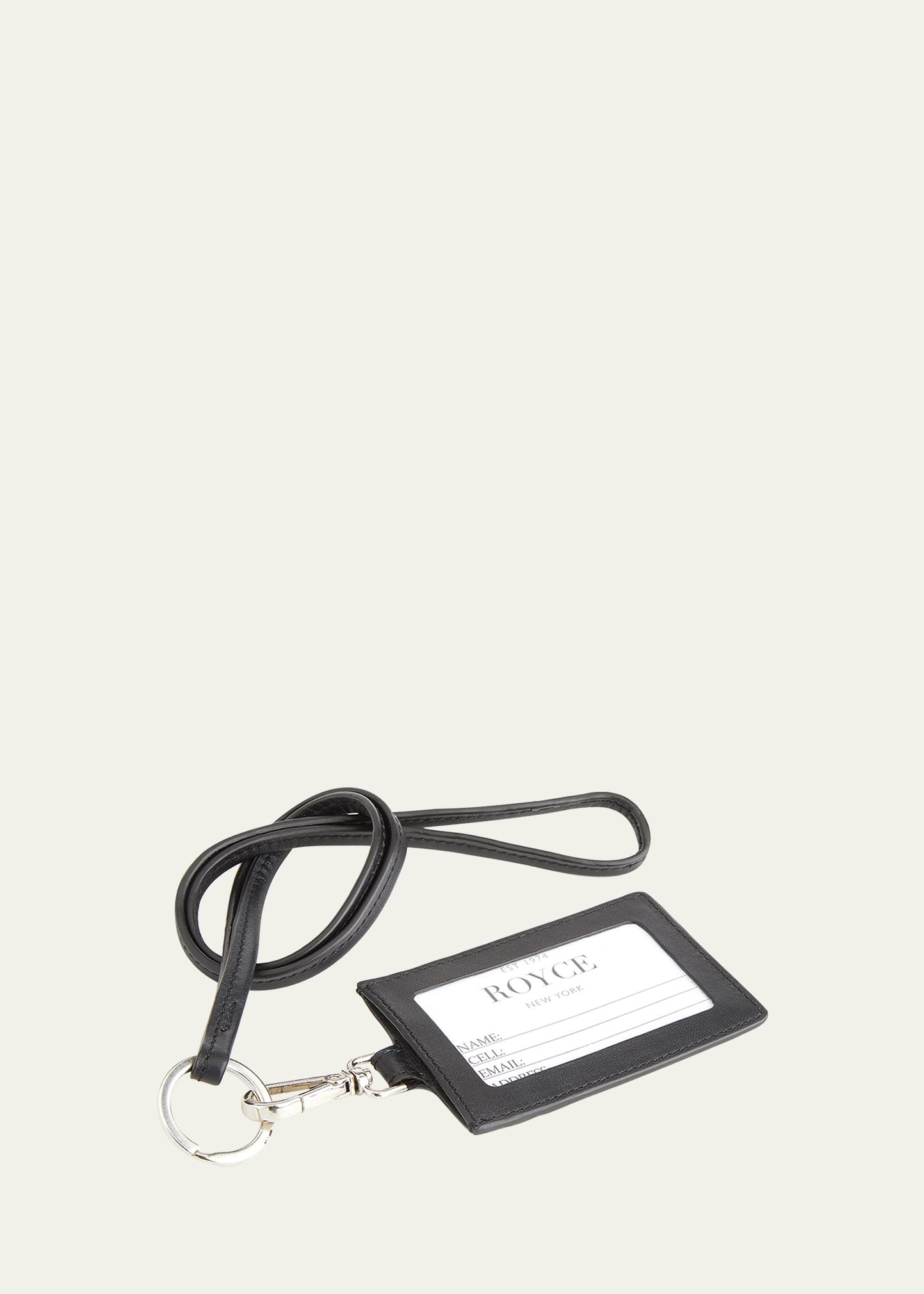 Royce New York Leather Lanyard ID Holder