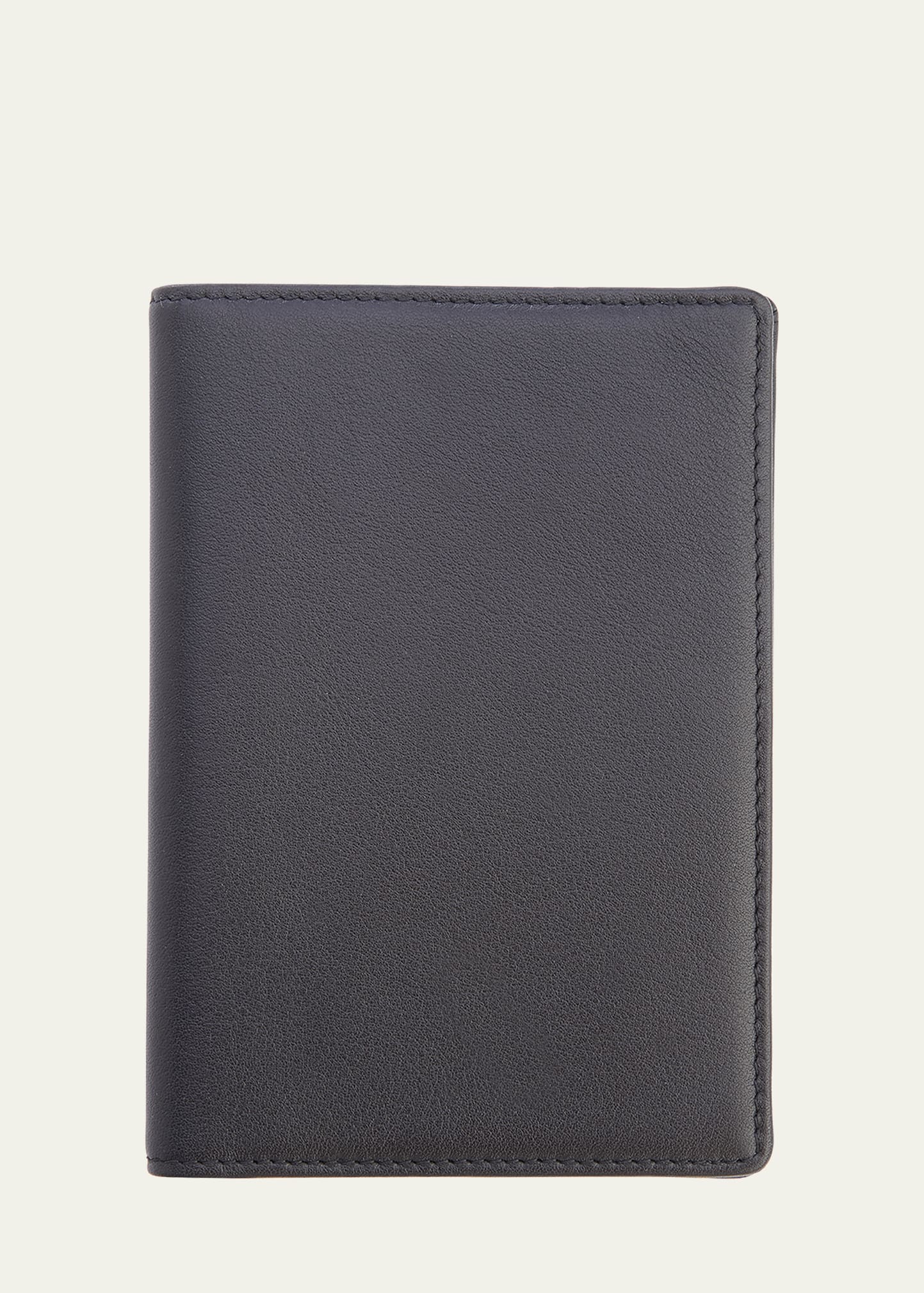 ROYCE New York Personalized Leather RFID-Blocking Passport Wallet with Vaccine Card Pocket