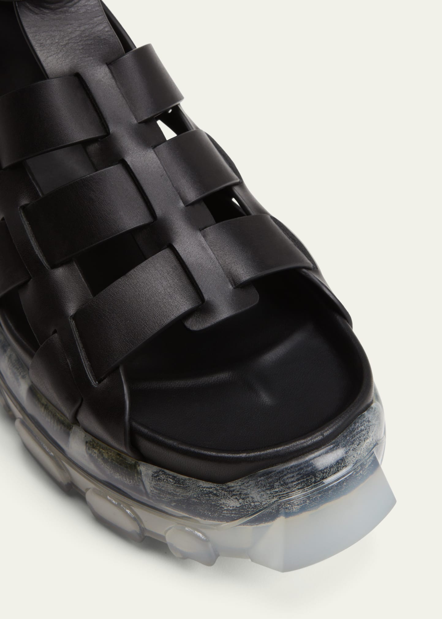 Rick Owens Leather Hiking Tractor Gladiator Sandals - Bergdorf Goodman