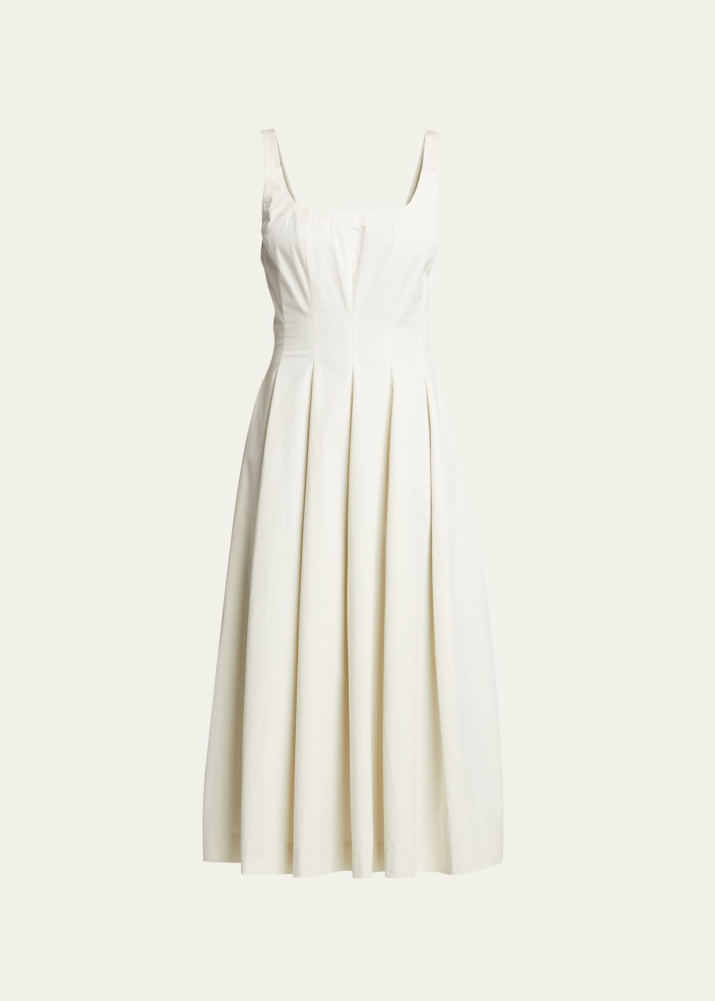 VINCE Paneled Slip Cotton Dress in Pampas Ivory Size 6