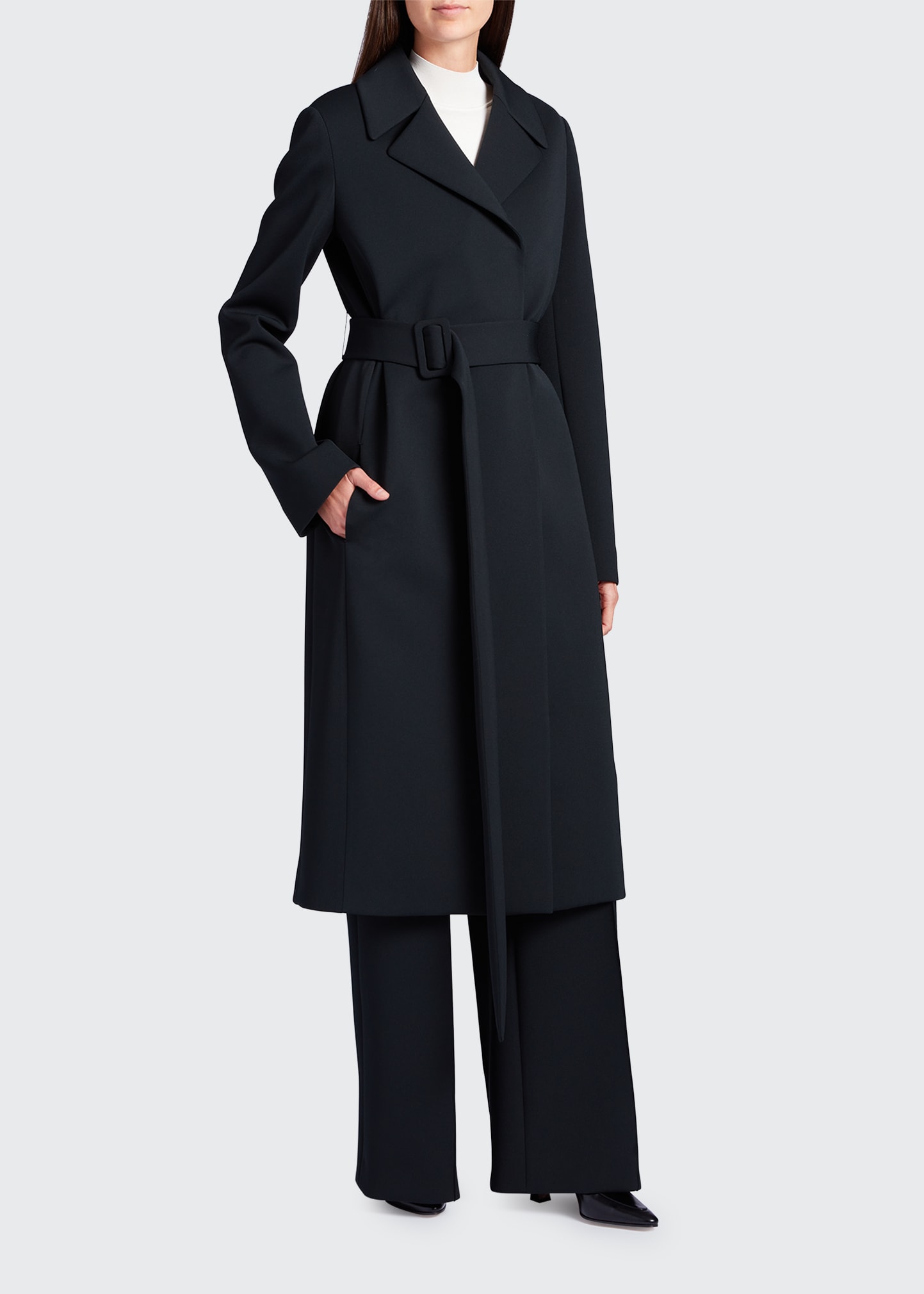 Griffoni Belted Long Coat